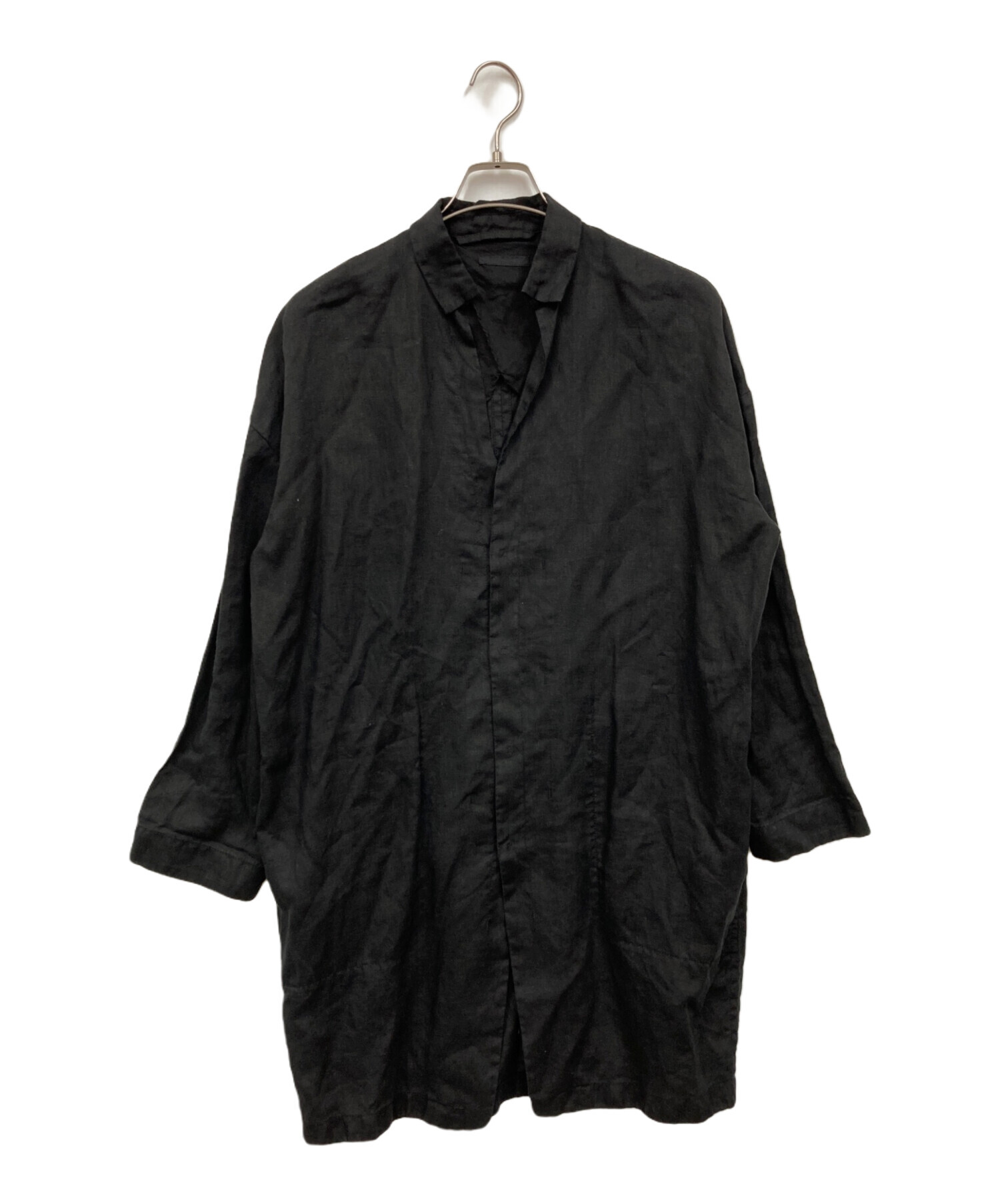 中古・古着通販】pas de calais (パドカレ) リネンワンピース ブラック