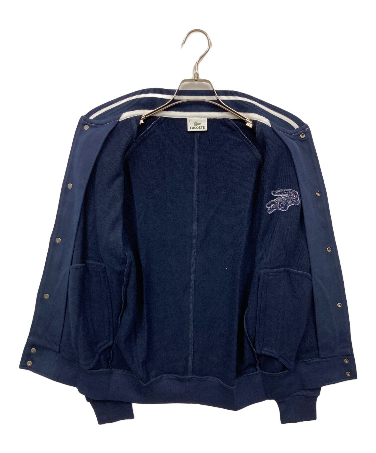 中古・古着通販】LACOSTE (ラコステ) ワッペンブルゾン ネイビー