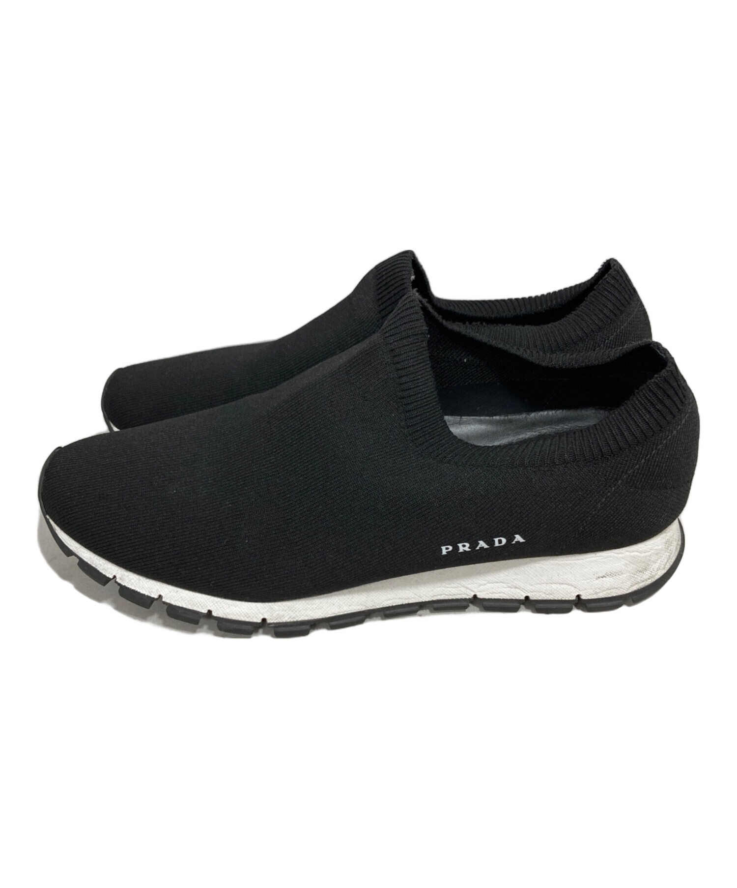 中古・古着通販】PRADA (プラダ) ソックススニーカー ブラック サイズ