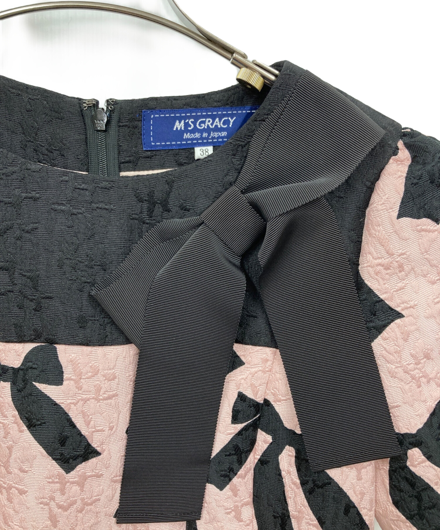 中古・古着通販】M'S GRACY (エムズグレイシー) 半袖ワンピース ピンク