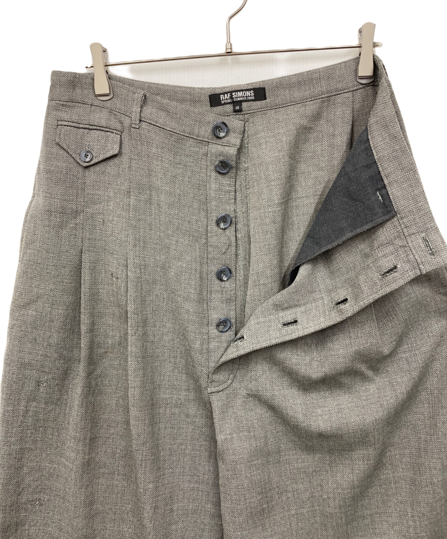 中古・古着通販】RAF SIMONS (ラフシモンズ) パンツ グレー サイズ:48