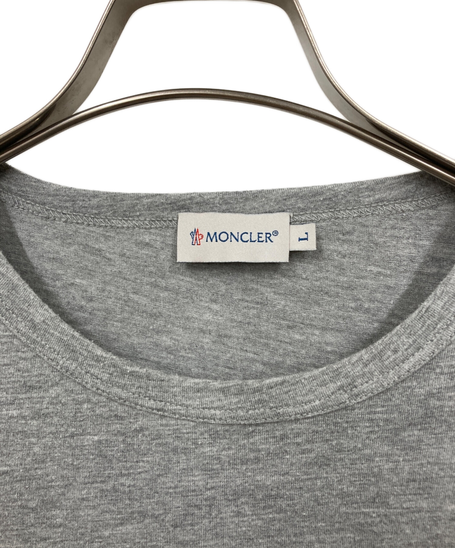 中古・古着通販】MONCLER (モンクレール) Tシャツ グレー サイズ:L
