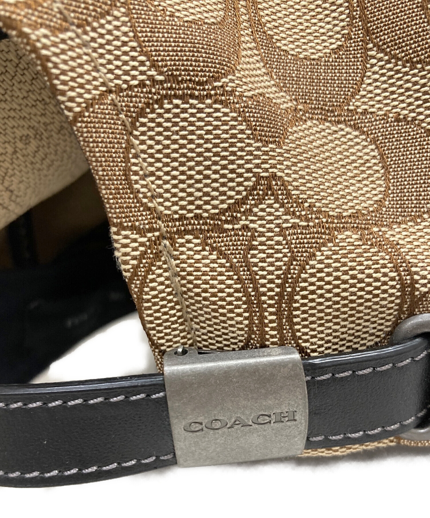 中古・古着通販】COACH (コーチ) シグネイチャーロゴキャップ ベージュ