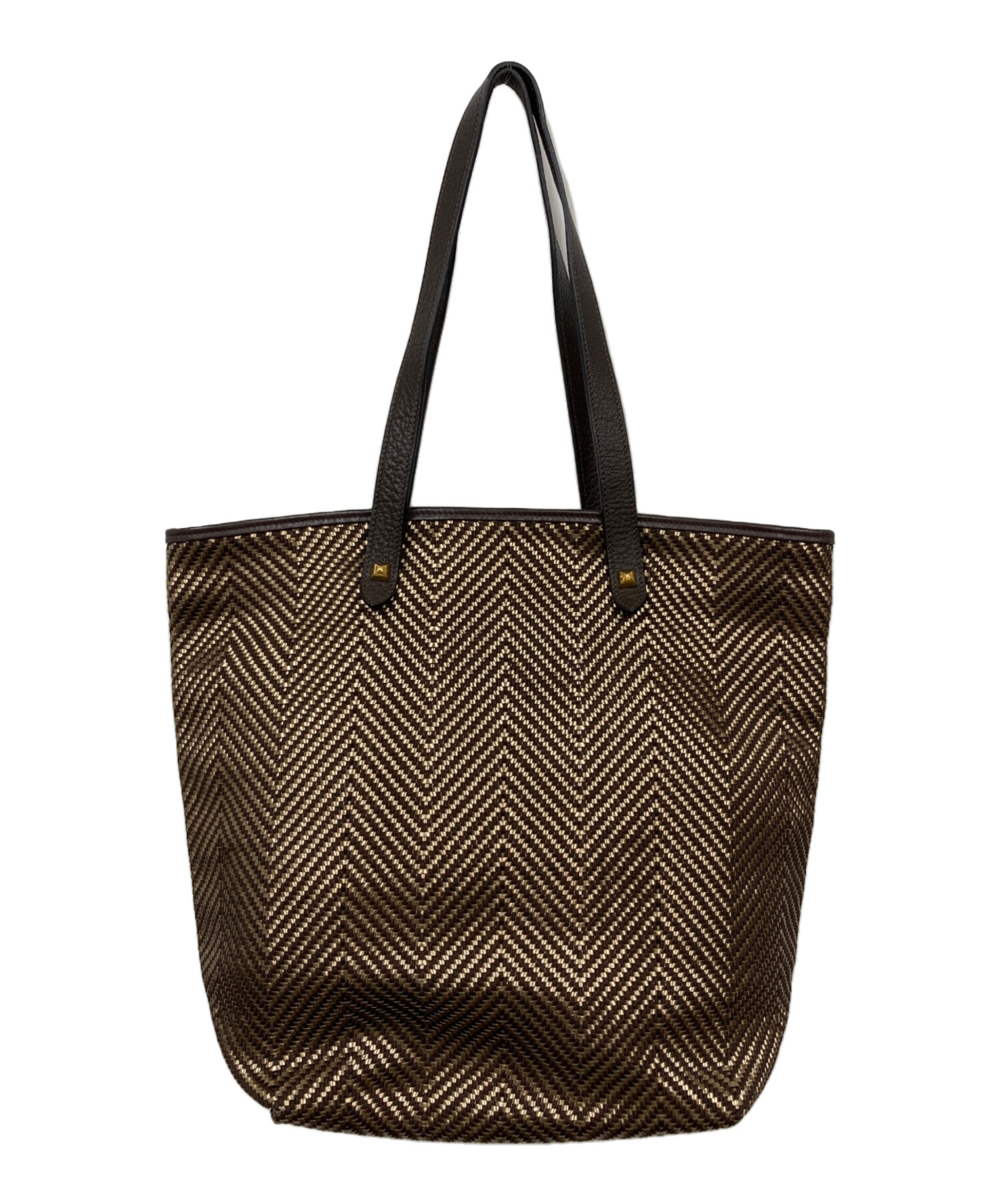 HERMES チェンナイPM アメダバ ヘリンボーントート カバ アメダバ 中古・古着通販】HERMES (エルメス) カバ チェンナイ MM ブラウン