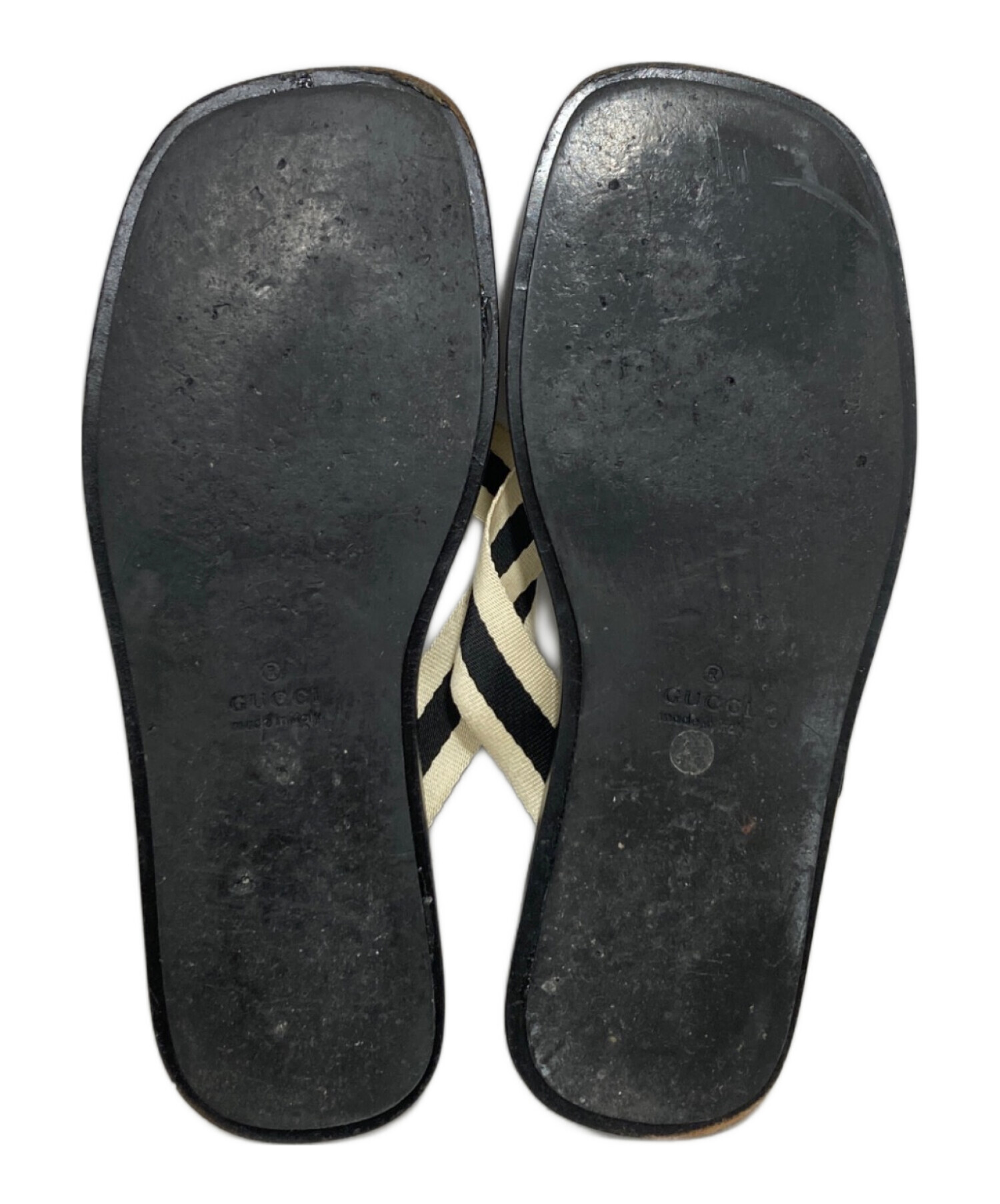 中古・古着通販】GUCCI (グッチ) サンダル ブラック サイズ:9