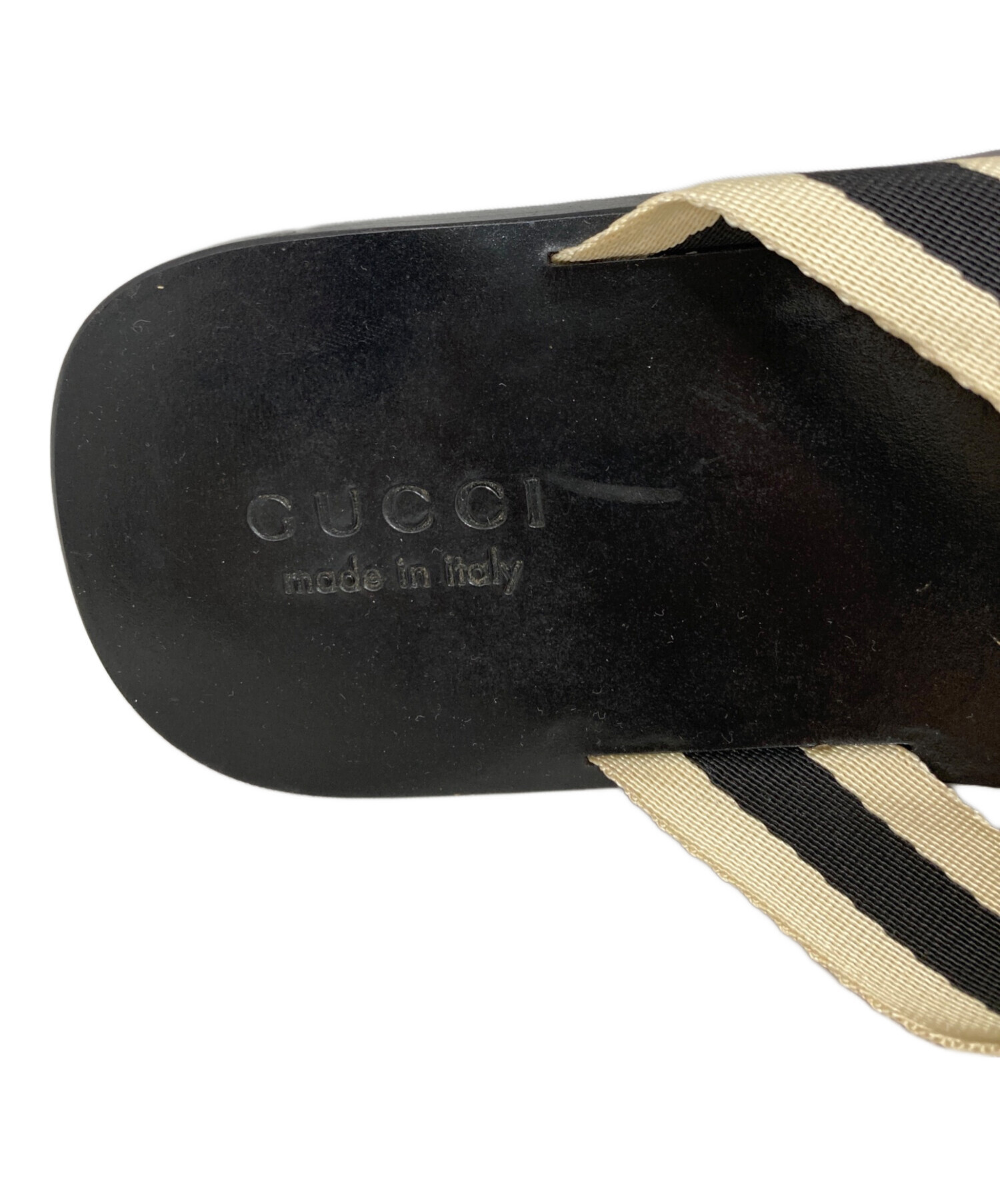 中古・古着通販】GUCCI (グッチ) サンダル ブラック サイズ:9
