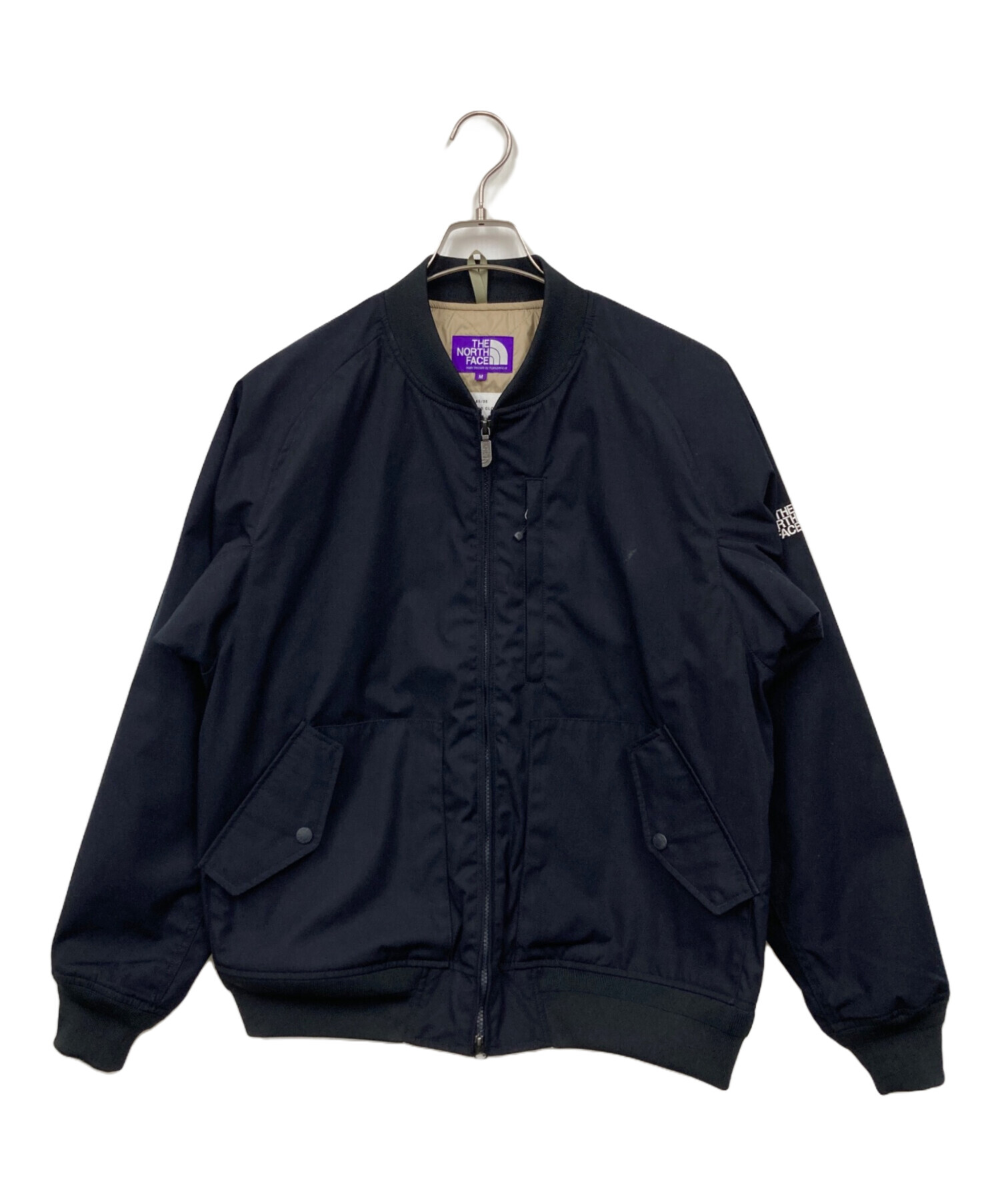 【】ナイロンジャケット トレフォイル ネイビー/ホワイト/パープル 中古・古着通販】THE NORTHFACE PURPLELABEL (ザ・ノースフェイス