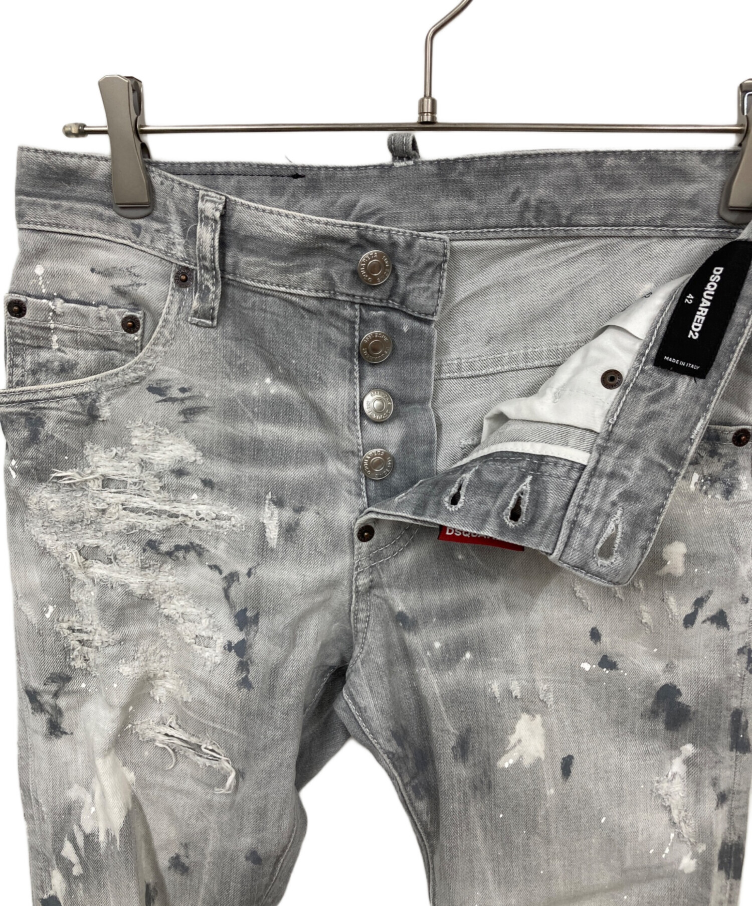 中古・古着通販】DSQUARED2 (ディースクエアード) デニムパンツ グレー 