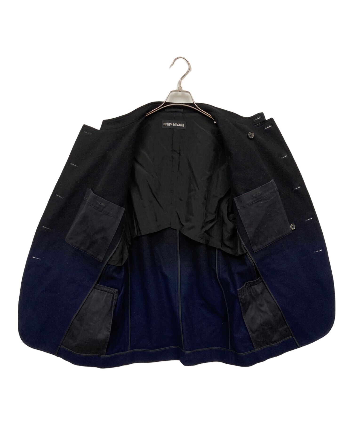 中古・古着通販】ISSEY MIYAKE (イッセイミヤケ) ジャケット ネイビー 
