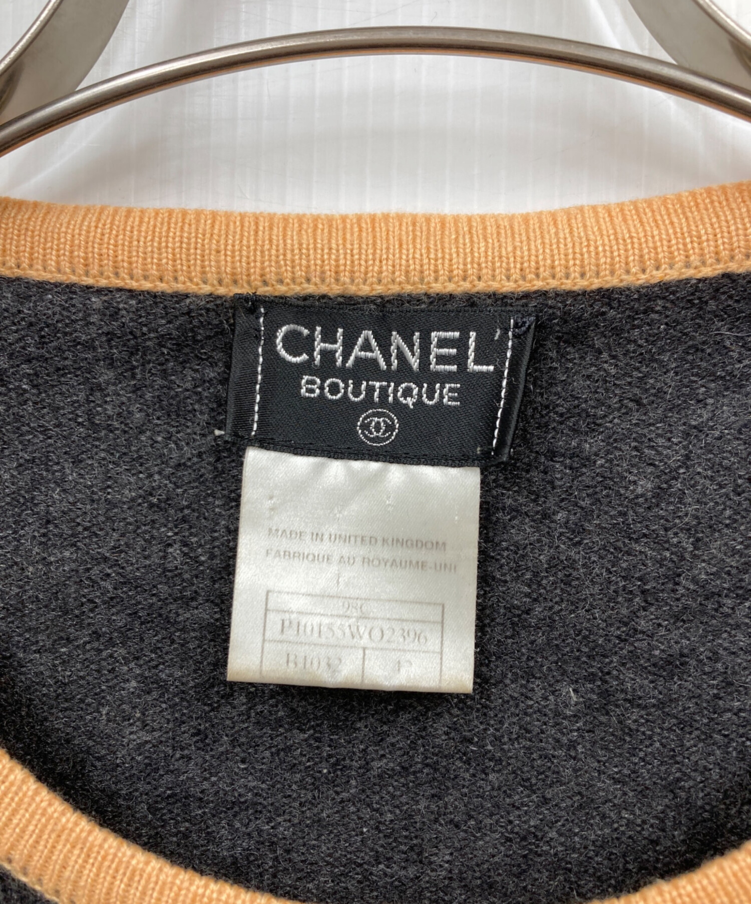 CHANEL シャネル カーディガン ブラック　グレー 中古・古着通販】CHANEL (シャネル) カシミヤカーディガン グレー