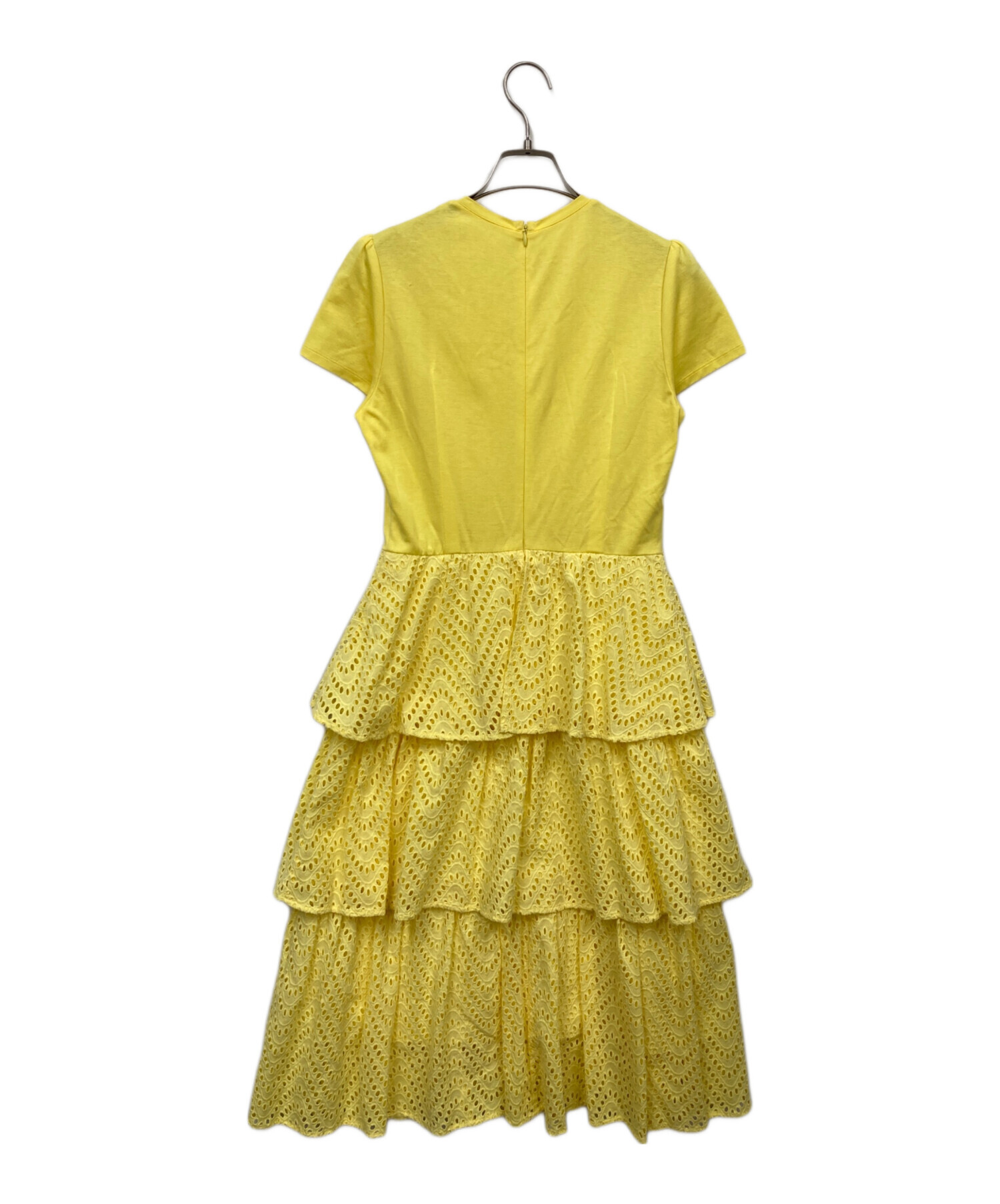 新品 ボーダーズアットバルコニー LACE DRESS 36 レースドレス 黄色 中古・古着通販】BORDERS AT BALCONY (ボーダーズアットバルコニー