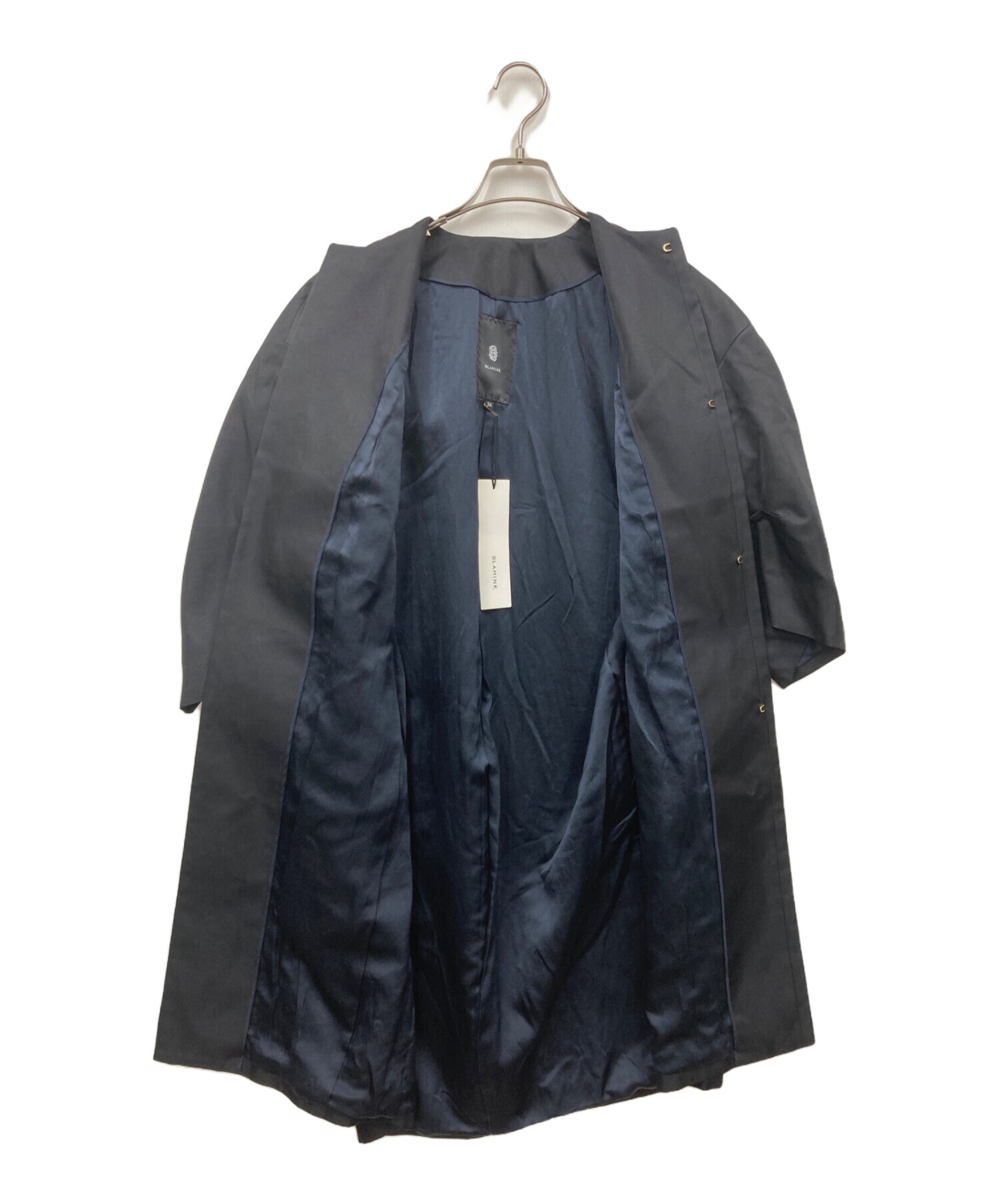 中古・古着通販】BLAMINK (ブラミンク) シルクコート ネイビー サイズ