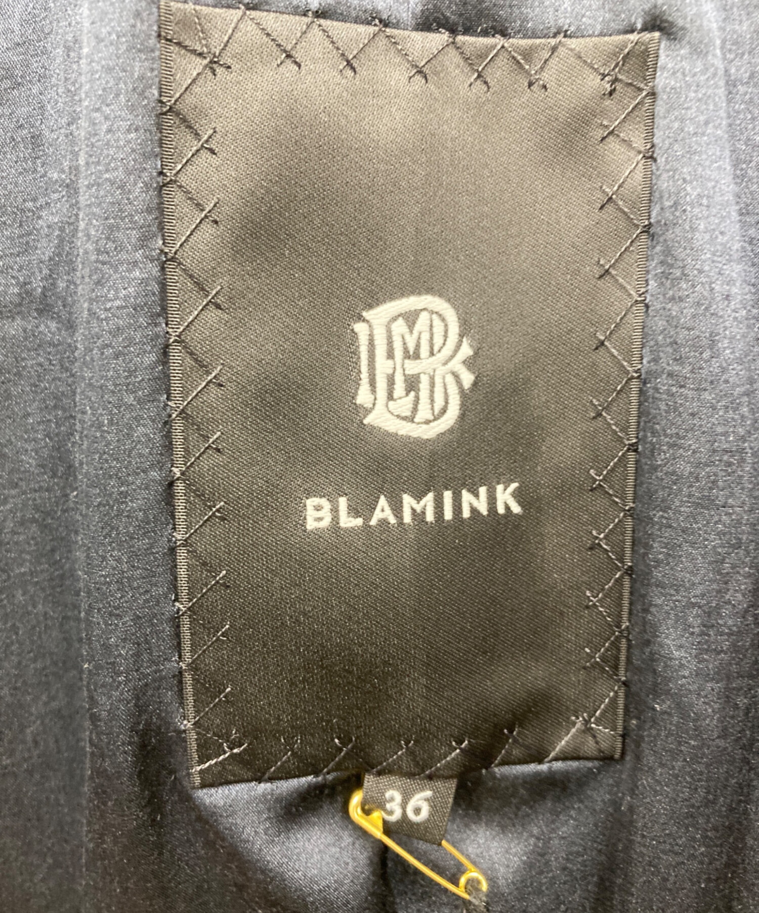 中古・古着通販】BLAMINK (ブラミンク) シルクコート ネイビー サイズ