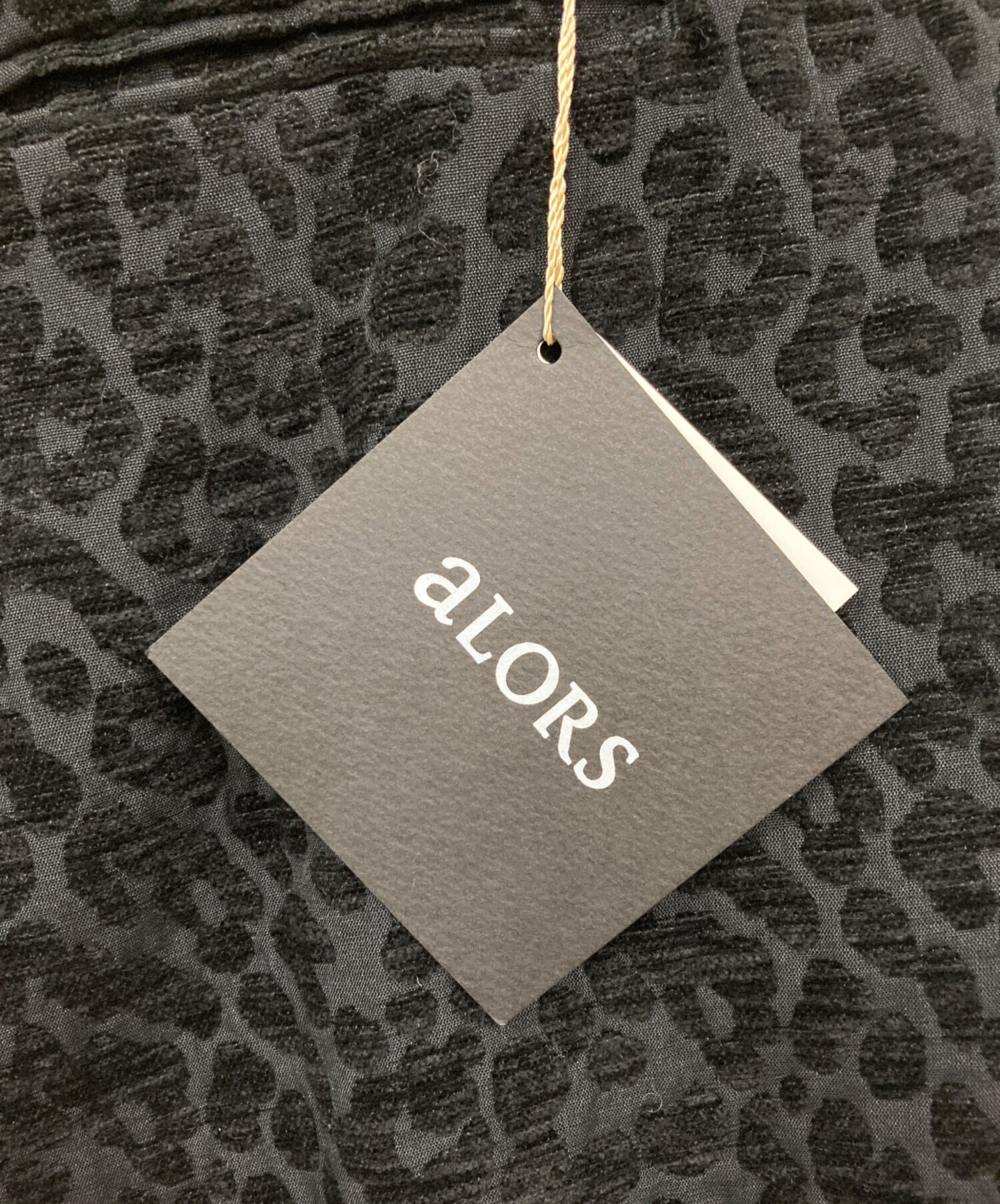 aLORS paris アロー パンツ サイズ0 中古・古着通販】aLORS (アロー) レオパードジャガードパンツ ブラック