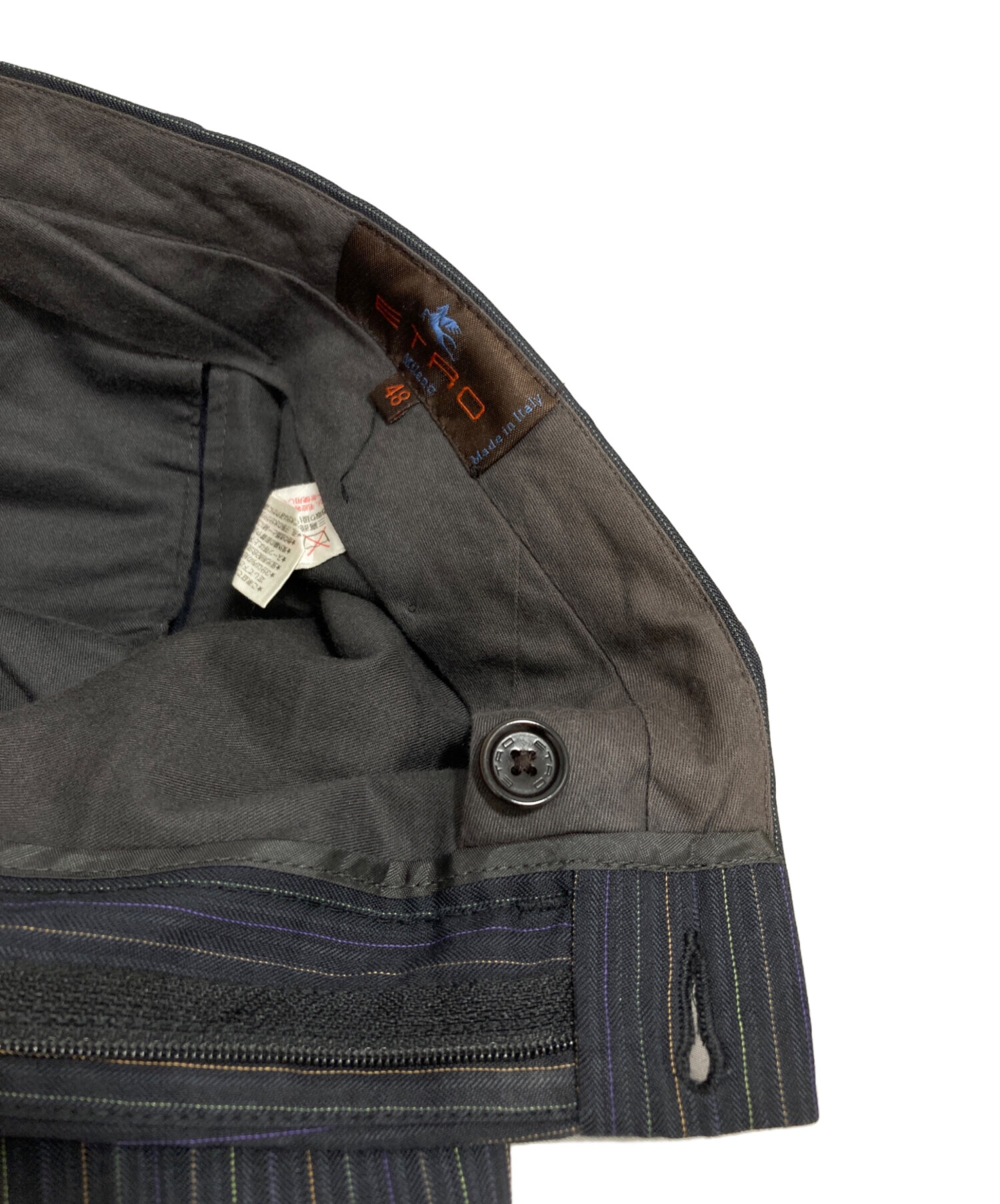 中古・古着通販】ETRO (エトロ) ストライプスーツ グレー サイズ:48