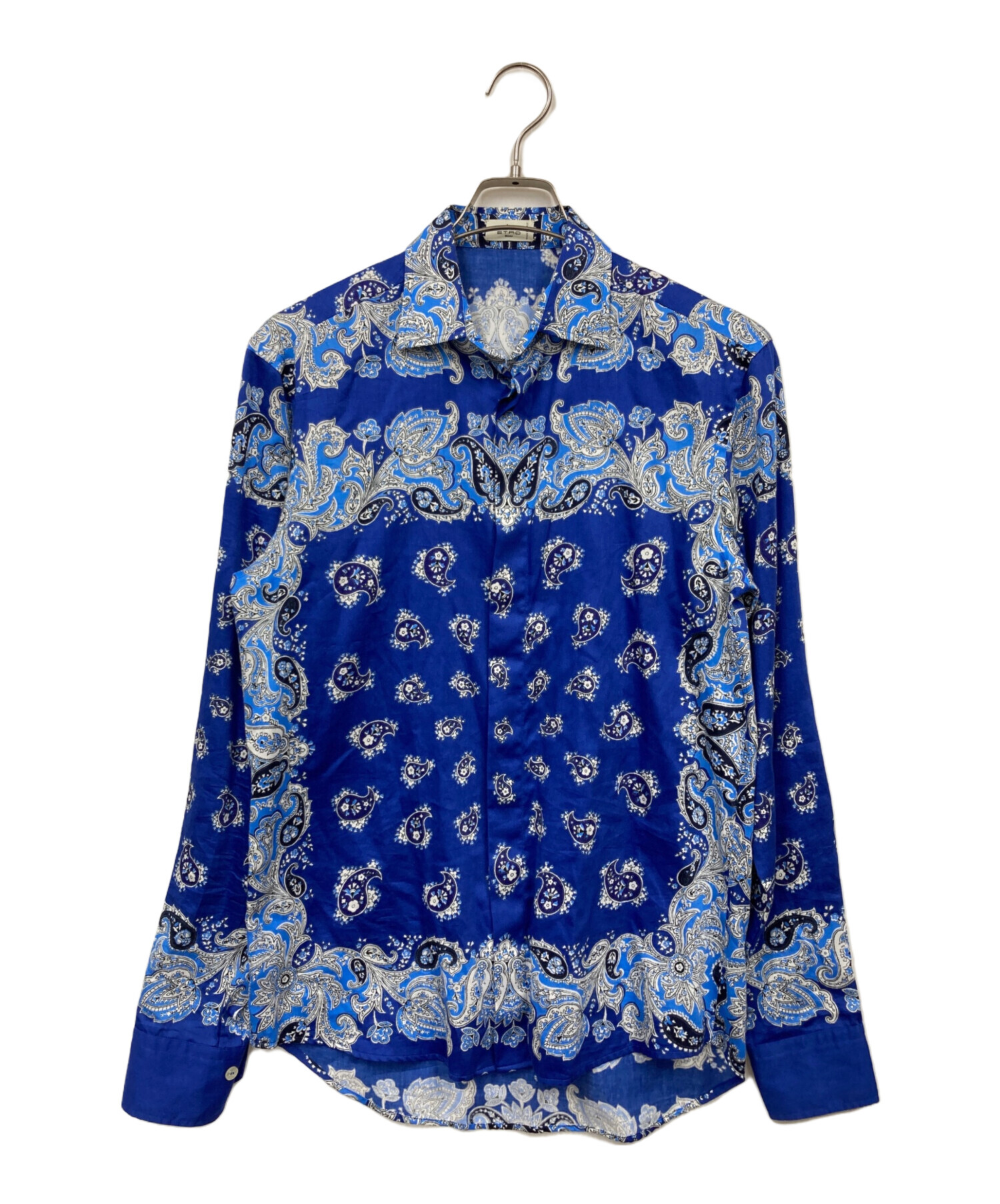 中古・古着通販】ETRO (エトロ) 柄シャツ ブルー サイズ:S｜ブランド