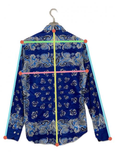 中古・古着通販】ETRO (エトロ) 柄シャツ ブルー サイズ:S｜ブランド