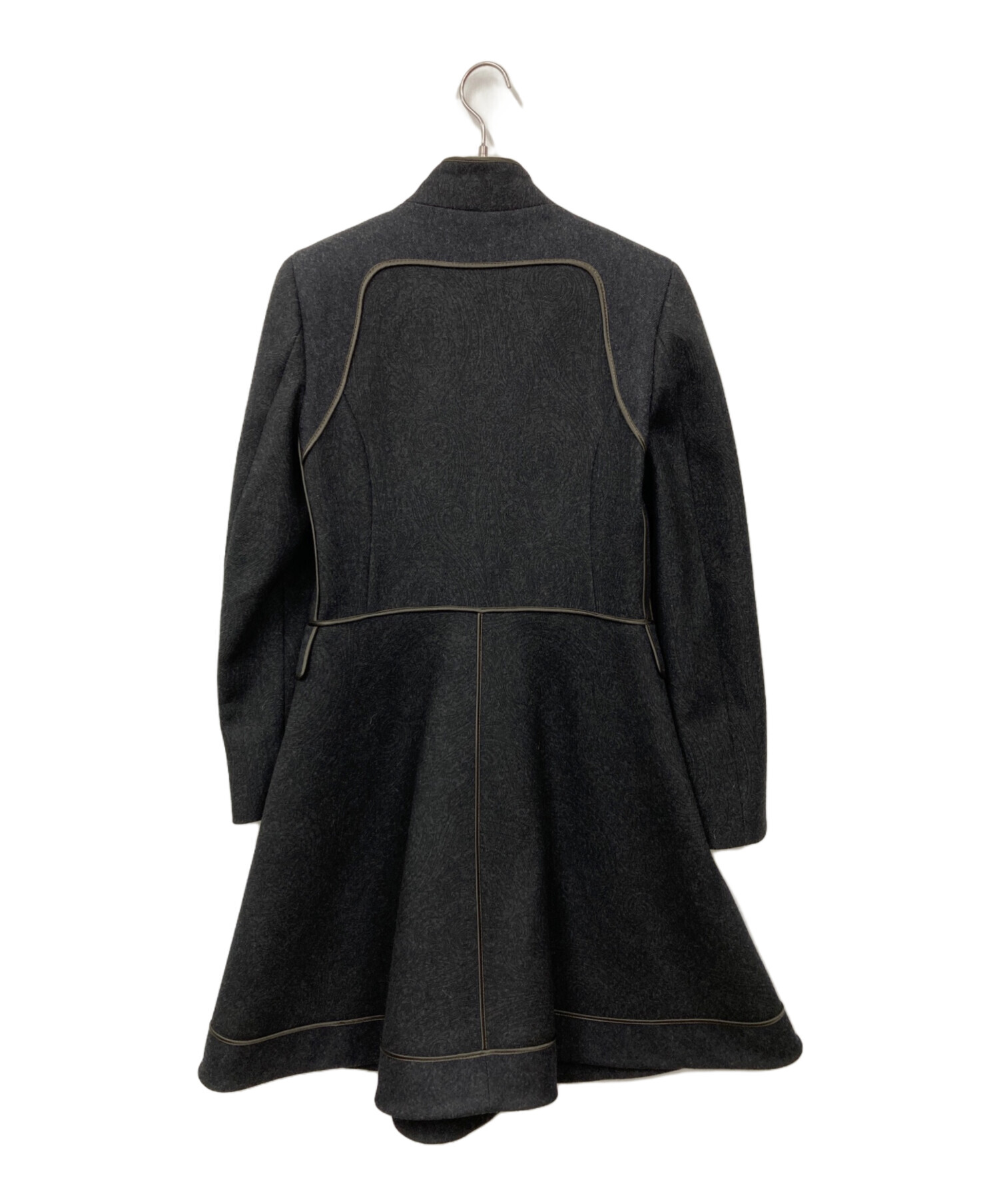 中古・古着通販】ETRO (エトロ) ペイズリー柄比翼コート グレー サイズ