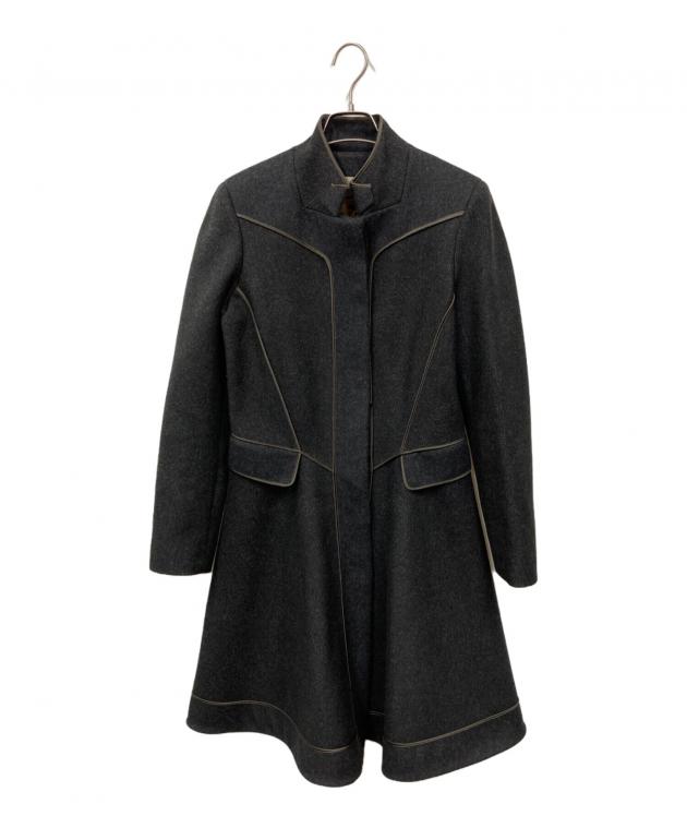 中古・古着通販】ETRO (エトロ) ペイズリー柄比翼コート グレー サイズ