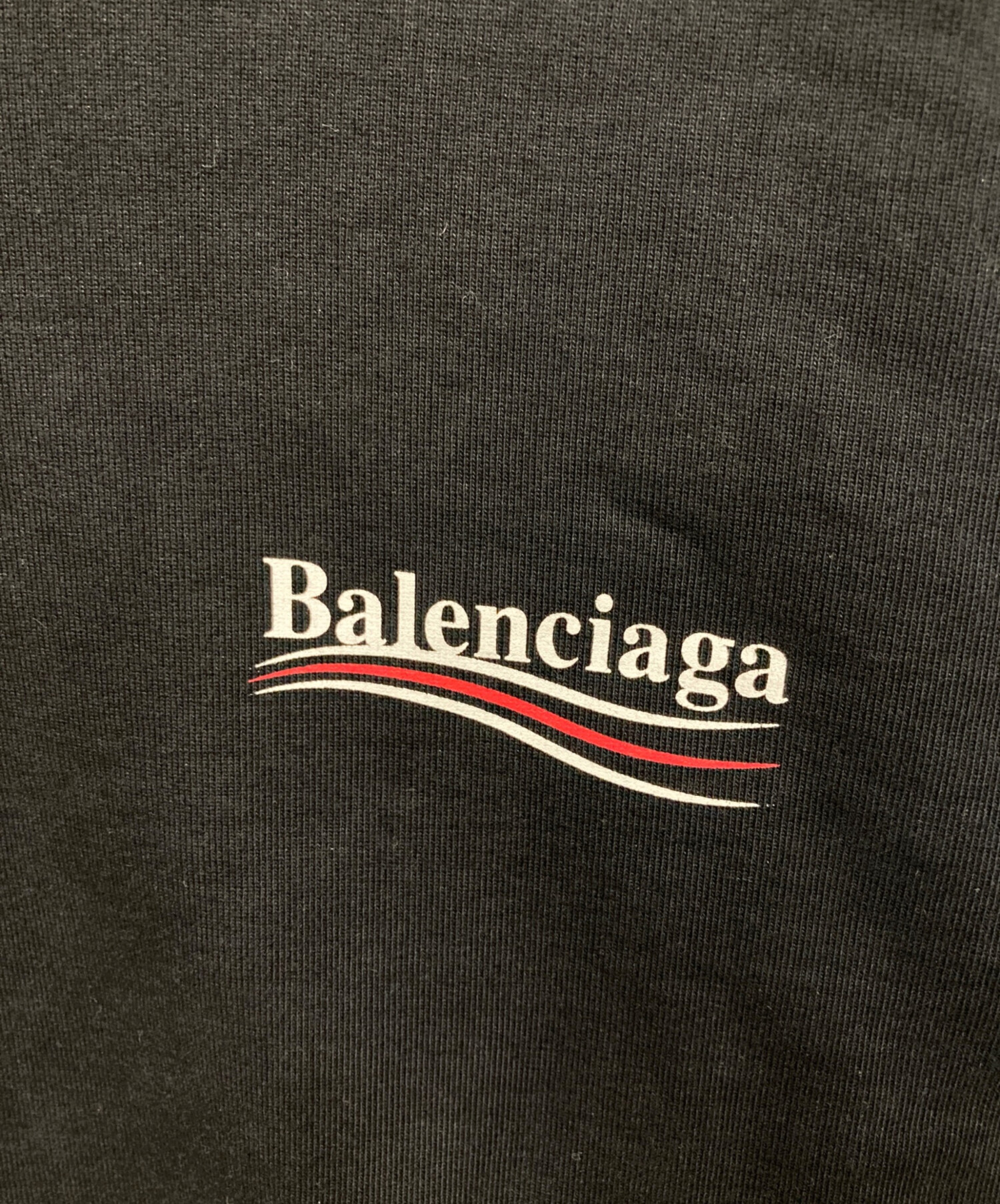 美品バレンシアガ キャンペーンロゴスウェット 両面ロゴ ブラック 黒　XS 中古・古着通販】BALENCIAGA (バレンシアガ) キャンペーンロゴ