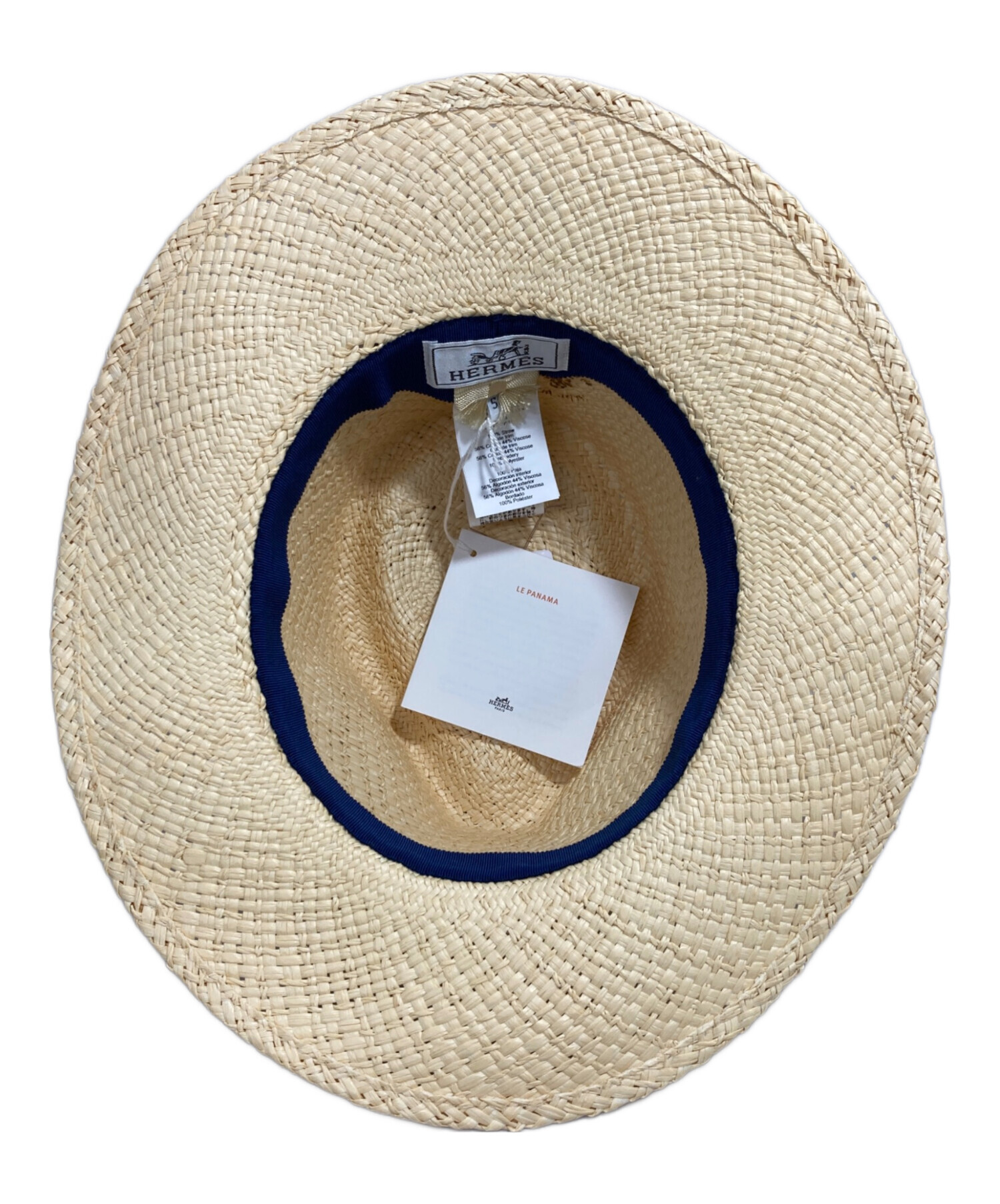 中古・古着通販】HERMES (エルメス) ストローハット ベージュ サイズ