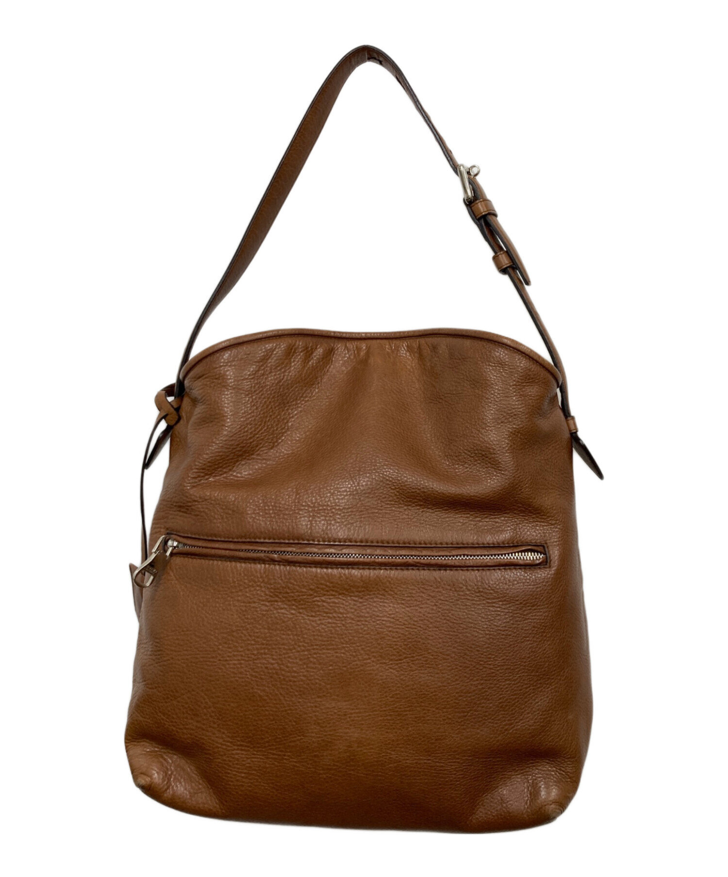 中古・古着通販】LOEWE (ロエベ) レザーハンドバッグ ブラウン