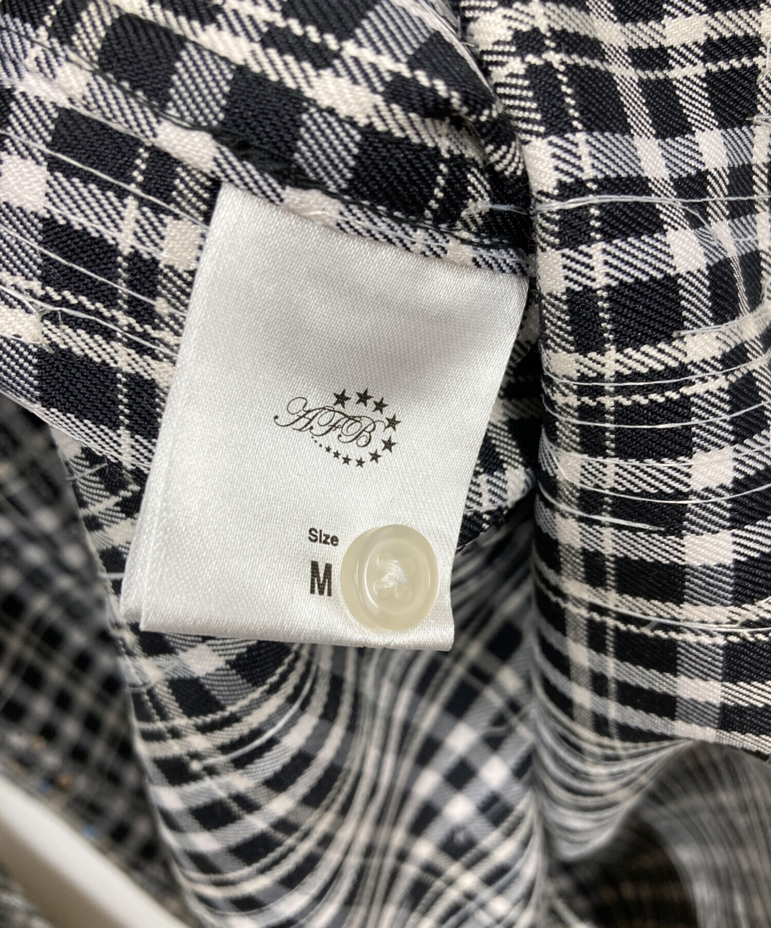 中古・古着通販】afb (エーエフビー) スパンコールシャツ ブラック