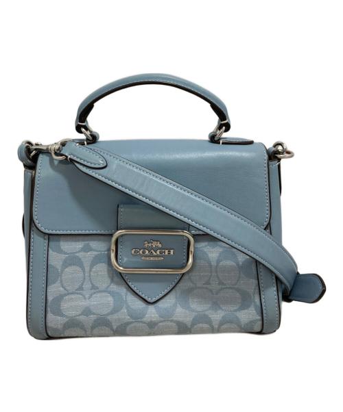 希少　COACH コーチ フローラル　ハワイアン　メッセンジャー　グレー　水色 中古・古着通販】COACH (コーチ) モーガン トップ ハンドル サッチェル