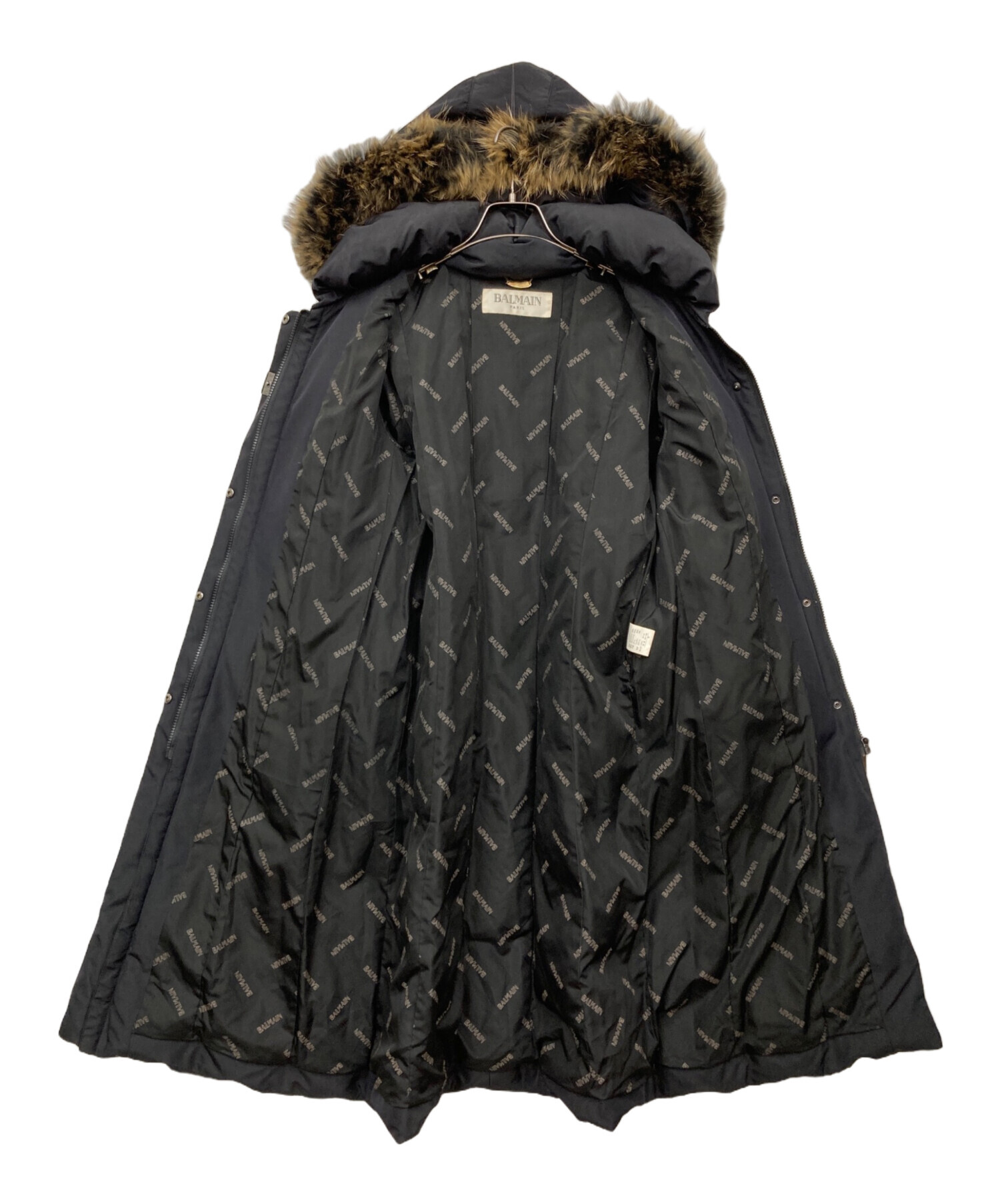 中古・古着通販】BALMAIN (バルマン) ダウンコート ブラック サイズ:M