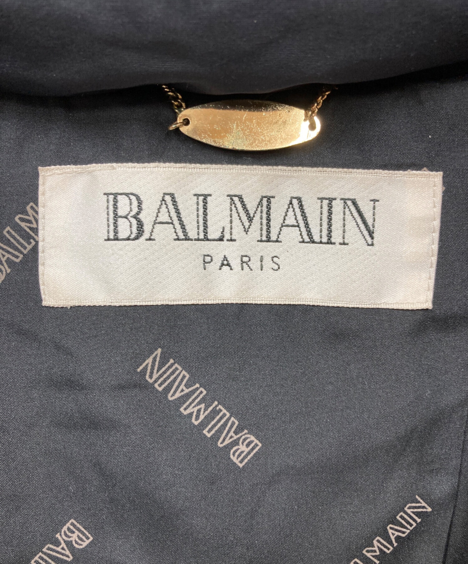 中古・古着通販】BALMAIN (バルマン) ダウンコート ブラック サイズ:M