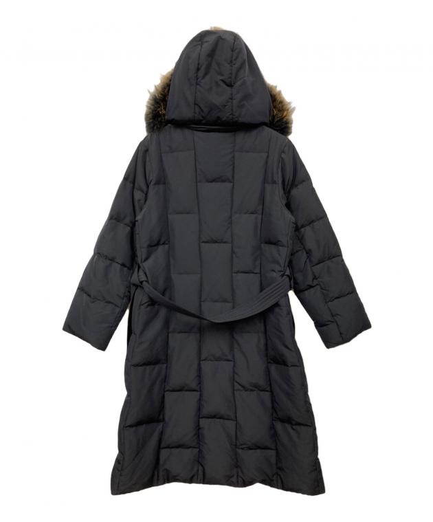 1375 バルマン ロングダウンコート フード ファー付き 13号 黒 中古・古着通販】BALMAIN (バルマン) ダウンコート ブラック サイズ:M