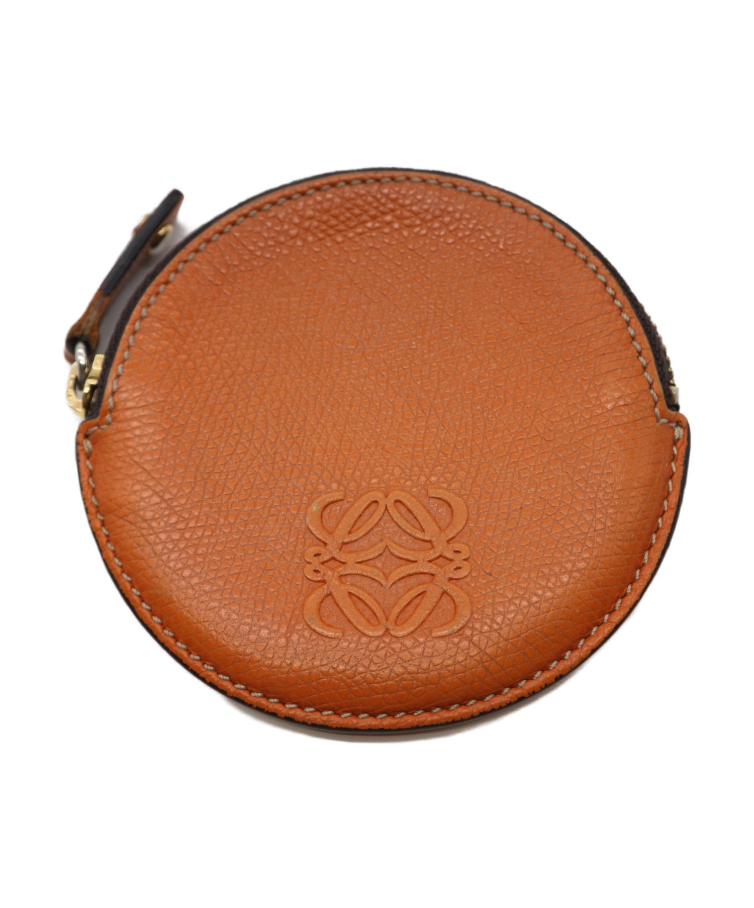 中古・古着通販】LOEWE (ロエベ) ラウンドコインケース オレンジ