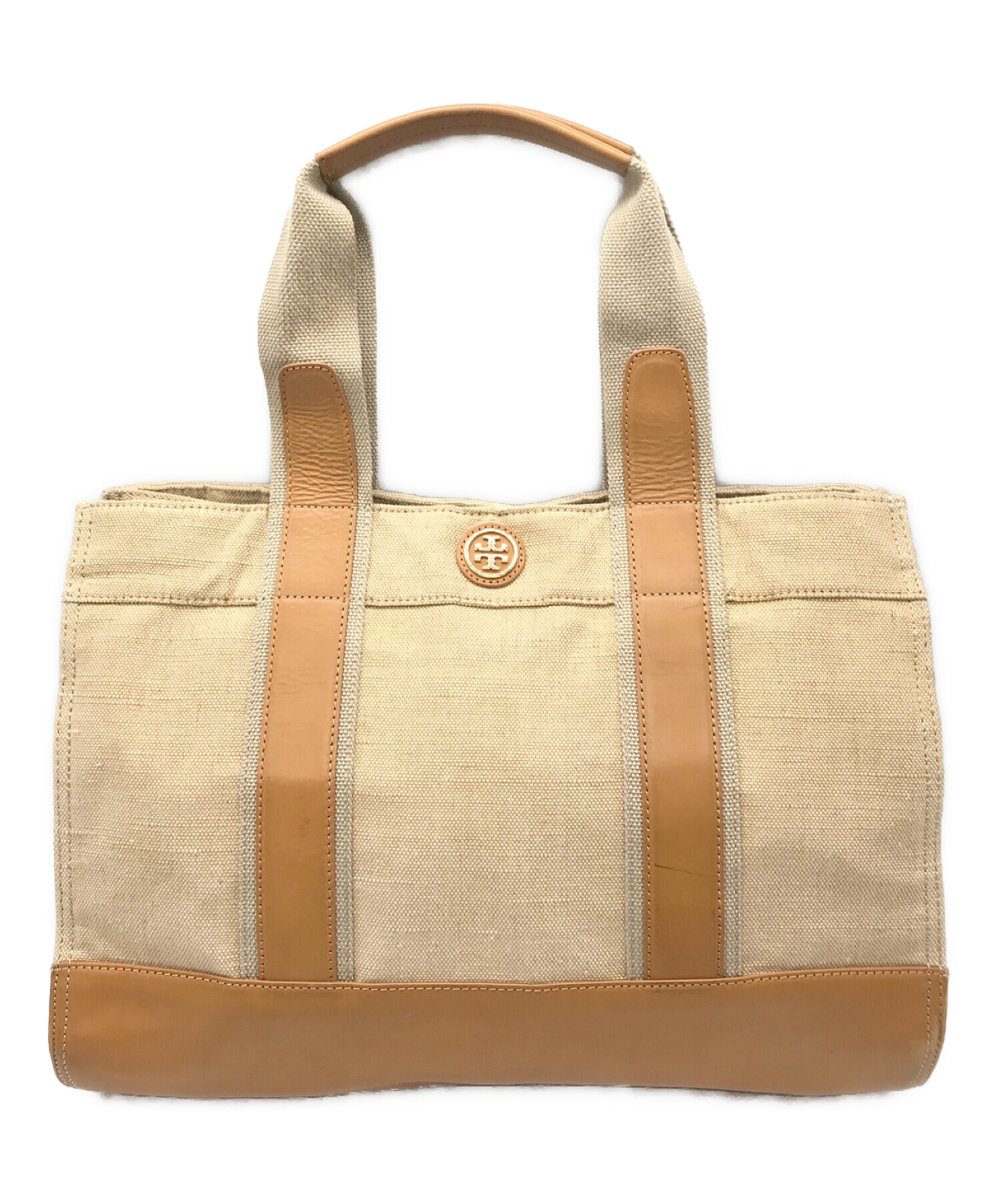 Tory Burch ベージュ キャンバス ハンドバッグ