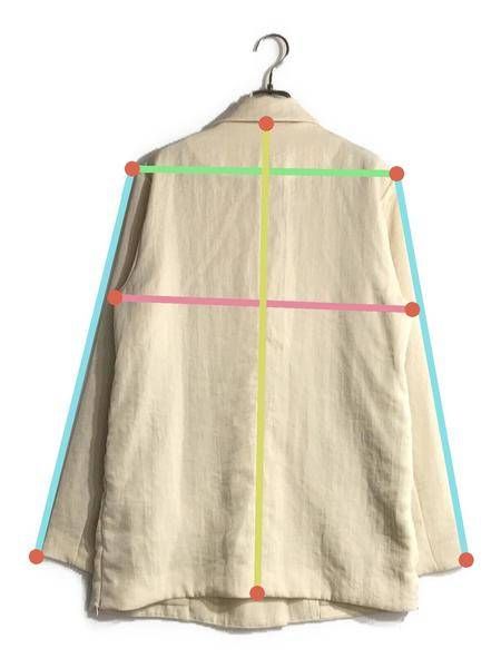 中古・古着通販】ENOF (イナフ) ツイルスリットジャケット ホワイト