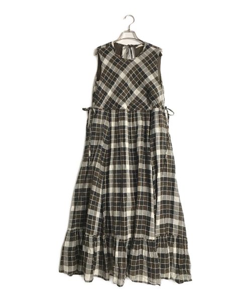 新品　未使用　ne Quittez pas / ソリッド ノースリーブワンピース ne Quittez pas｜コットンボイル ドット ヘムラ刺繍