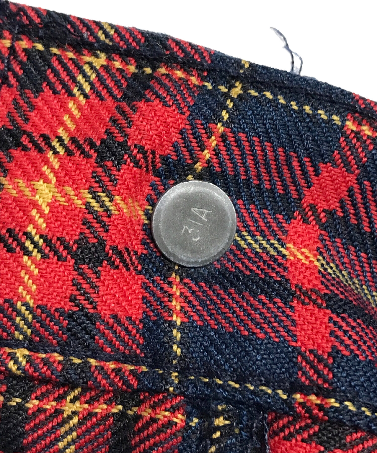 中古・古着通販】LEVI レッドオレンジチェックフレアパンツ