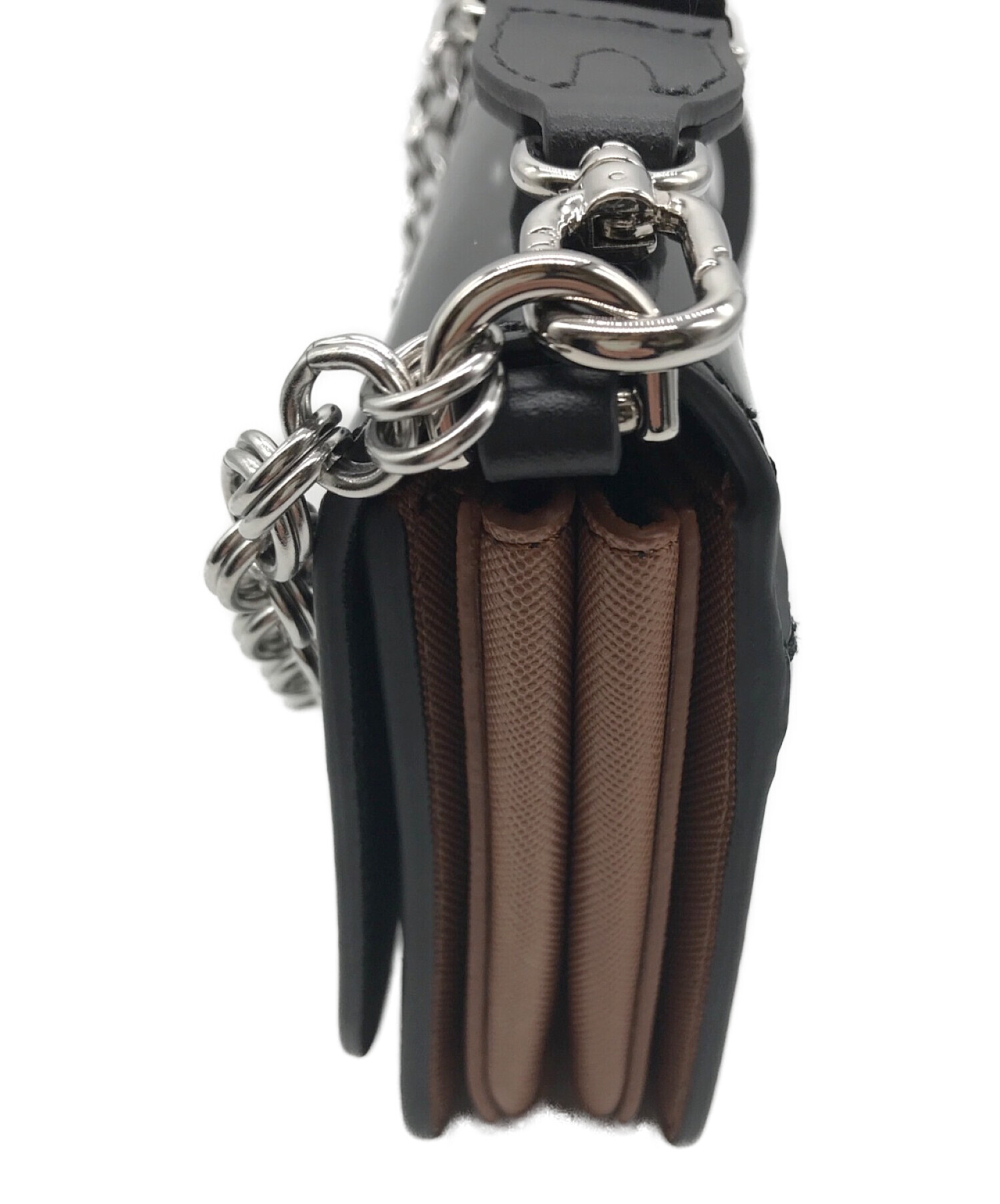 ネット販売 FURLA ショルダーバッグ 2way スプレンディダ エナメル 黒色