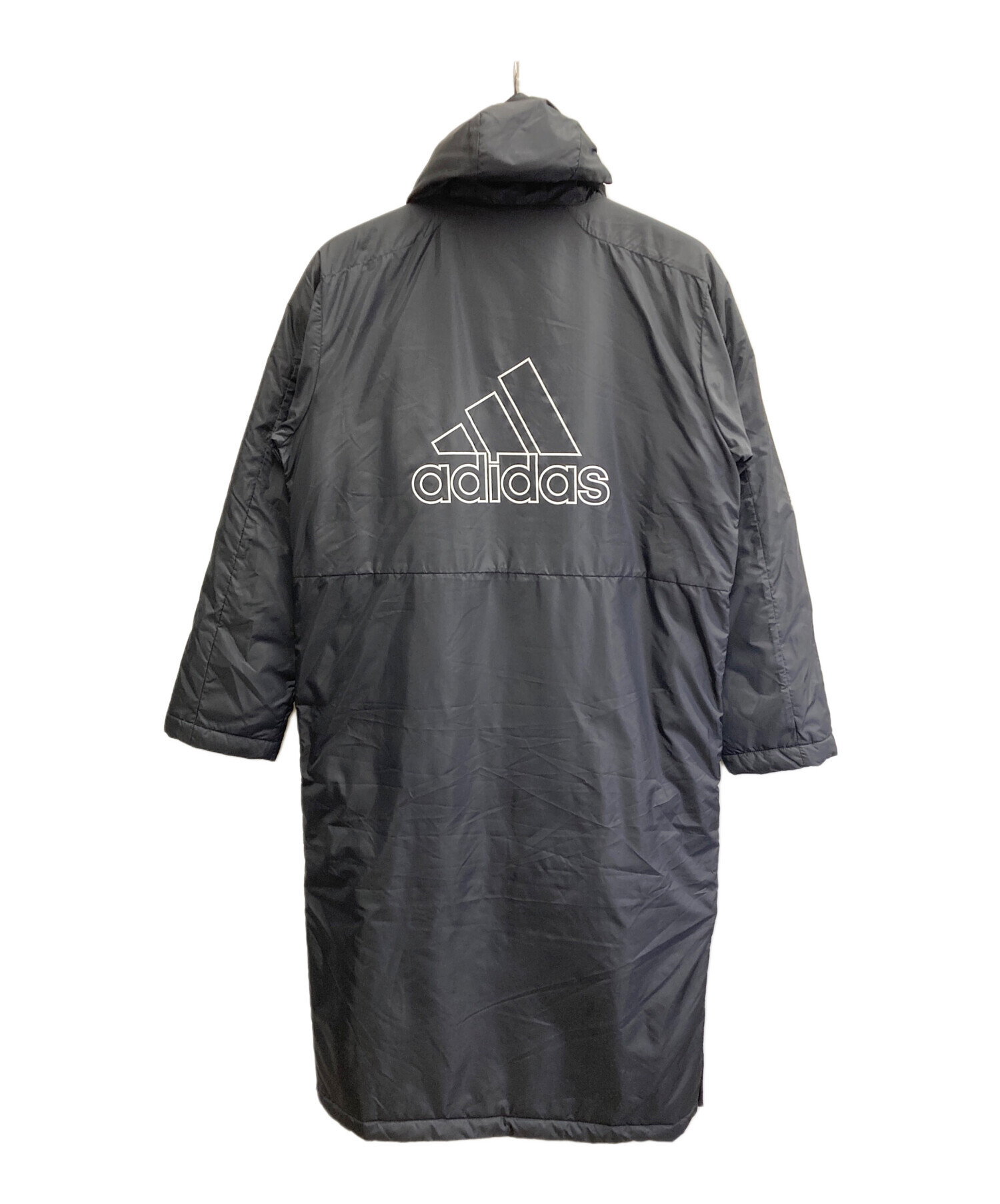中古・古着通販】adidas (アディダス) ベンチコート ブラック サイズ:M