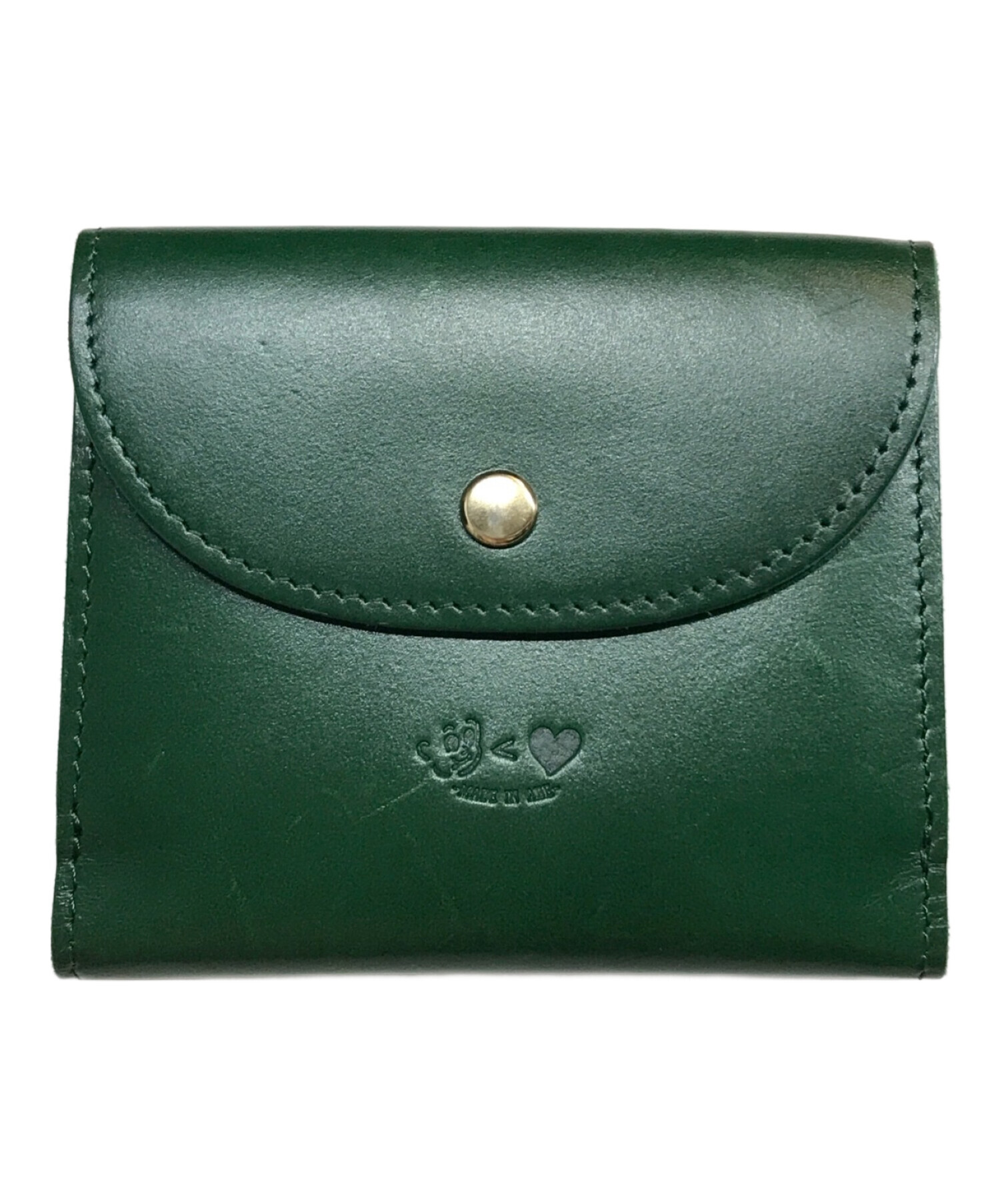 カオヨリナカミ 財布 グリーン