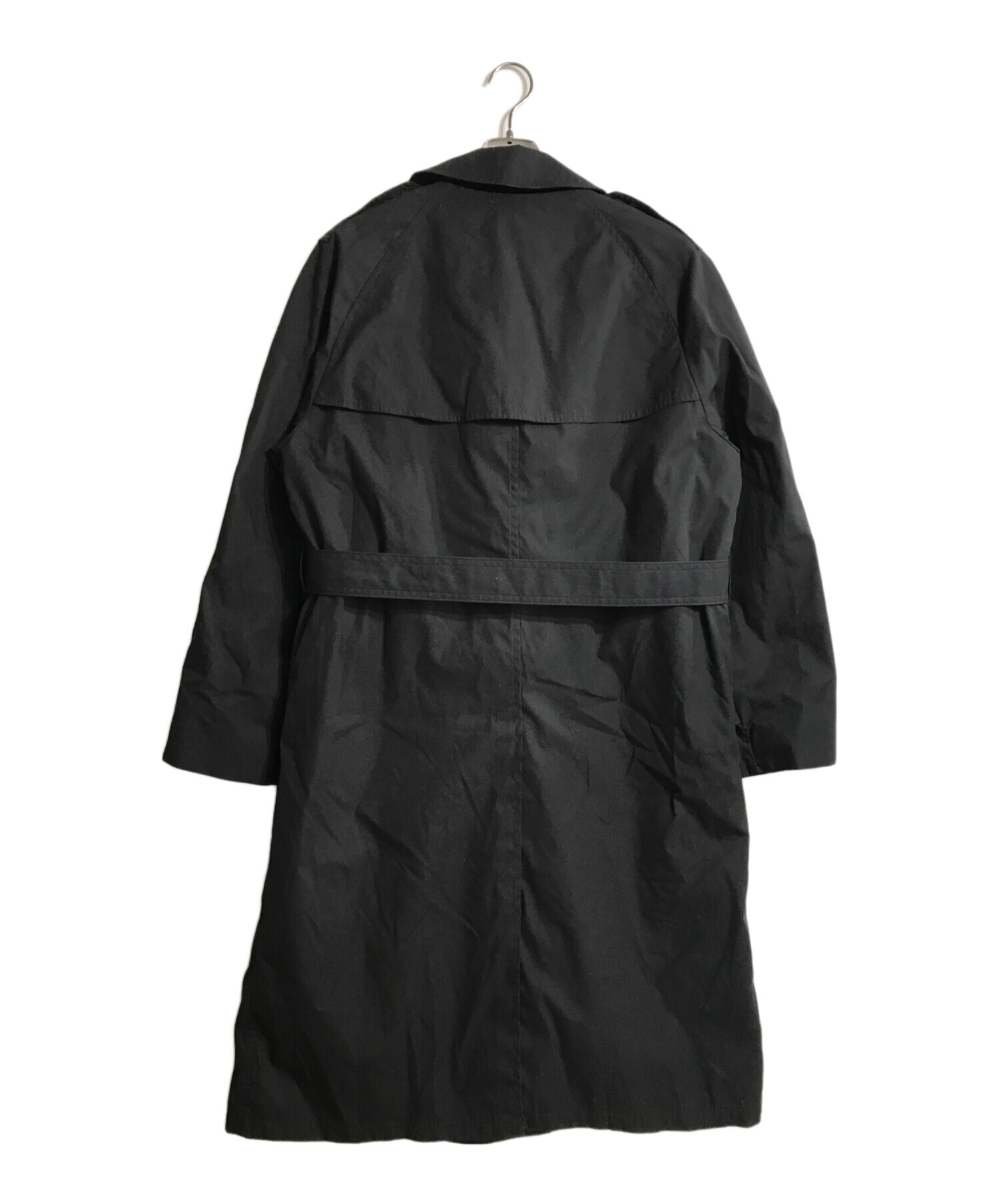 中古・古着通販】US.NAVY (US.NAVY) トレンチコート ブラック サイズ
