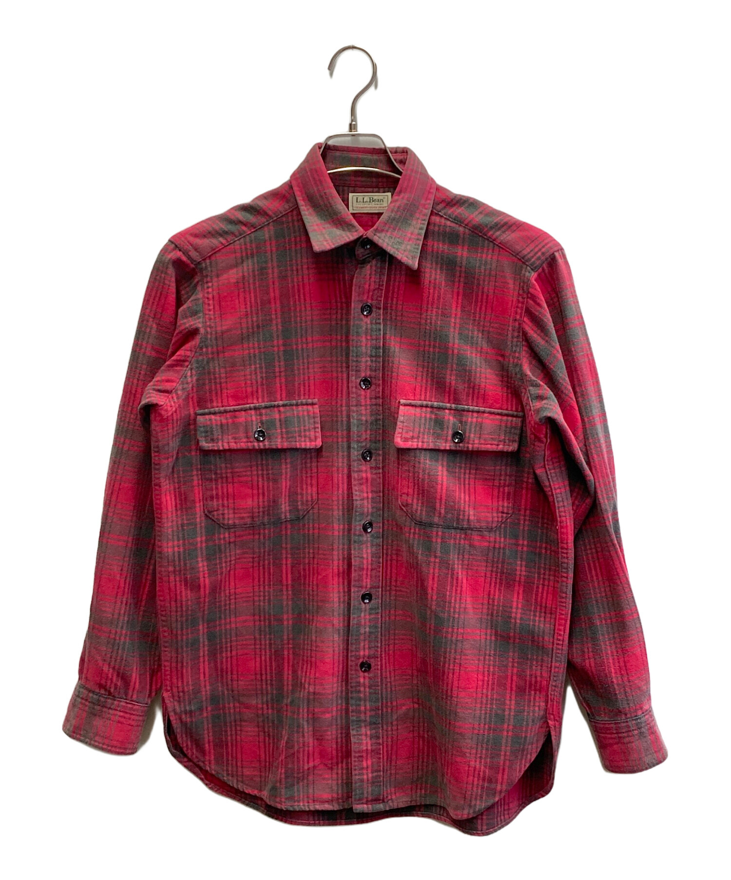 USA製エルエルビーンL.L.beanシャモアクロスシャツ起毛フランネル赤レッド