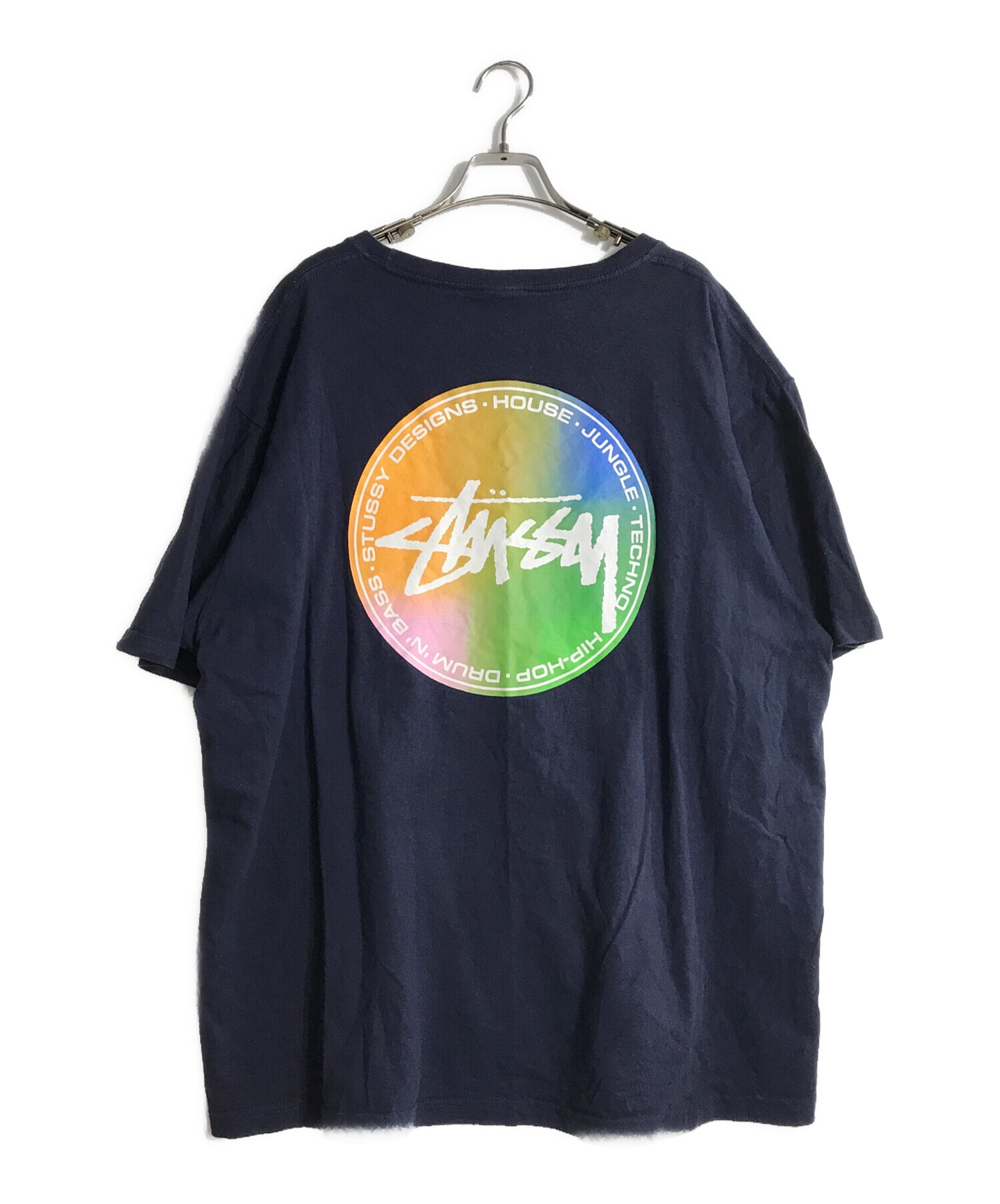 中古・古着通販】stussy (ステューシー) プリントTシャツ ネイビー 
