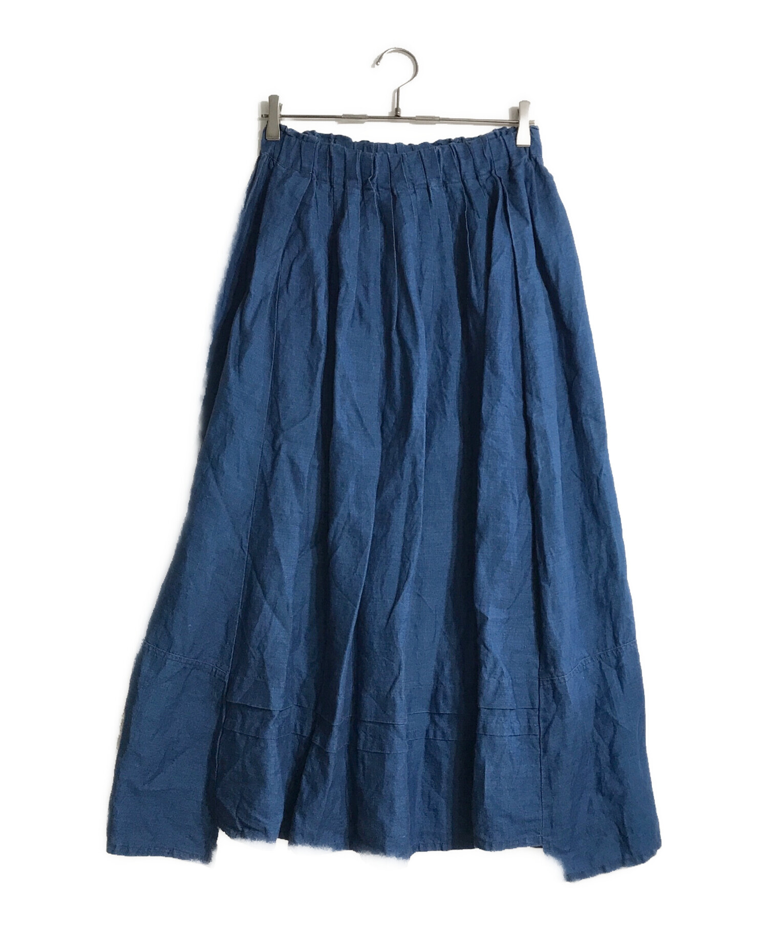 中古・古着通販】magali (マガリ) リネンスカート インディゴ サイズ