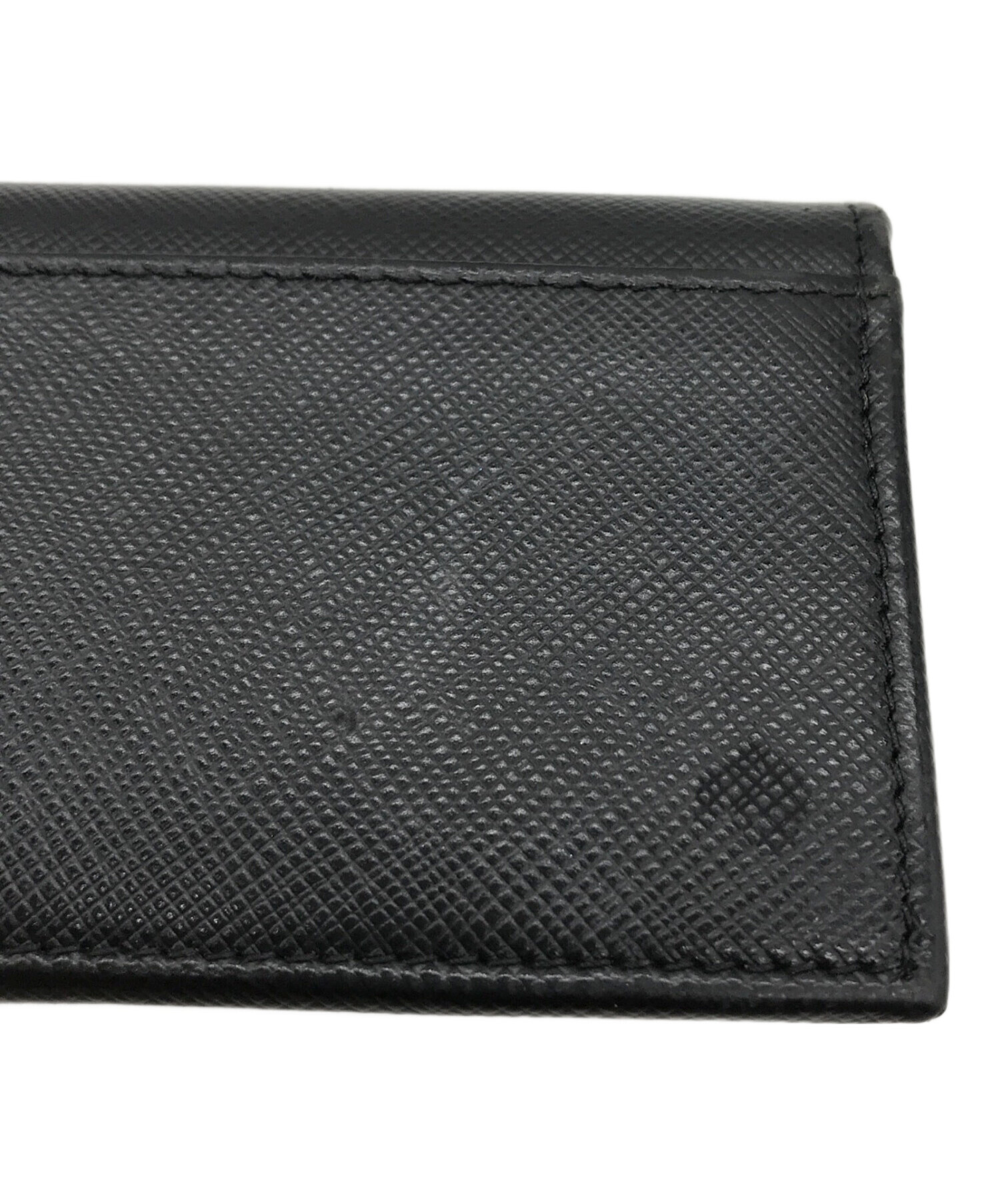 中古・古着通販】PRADA (プラダ) サフィアーノカードケース ブラック