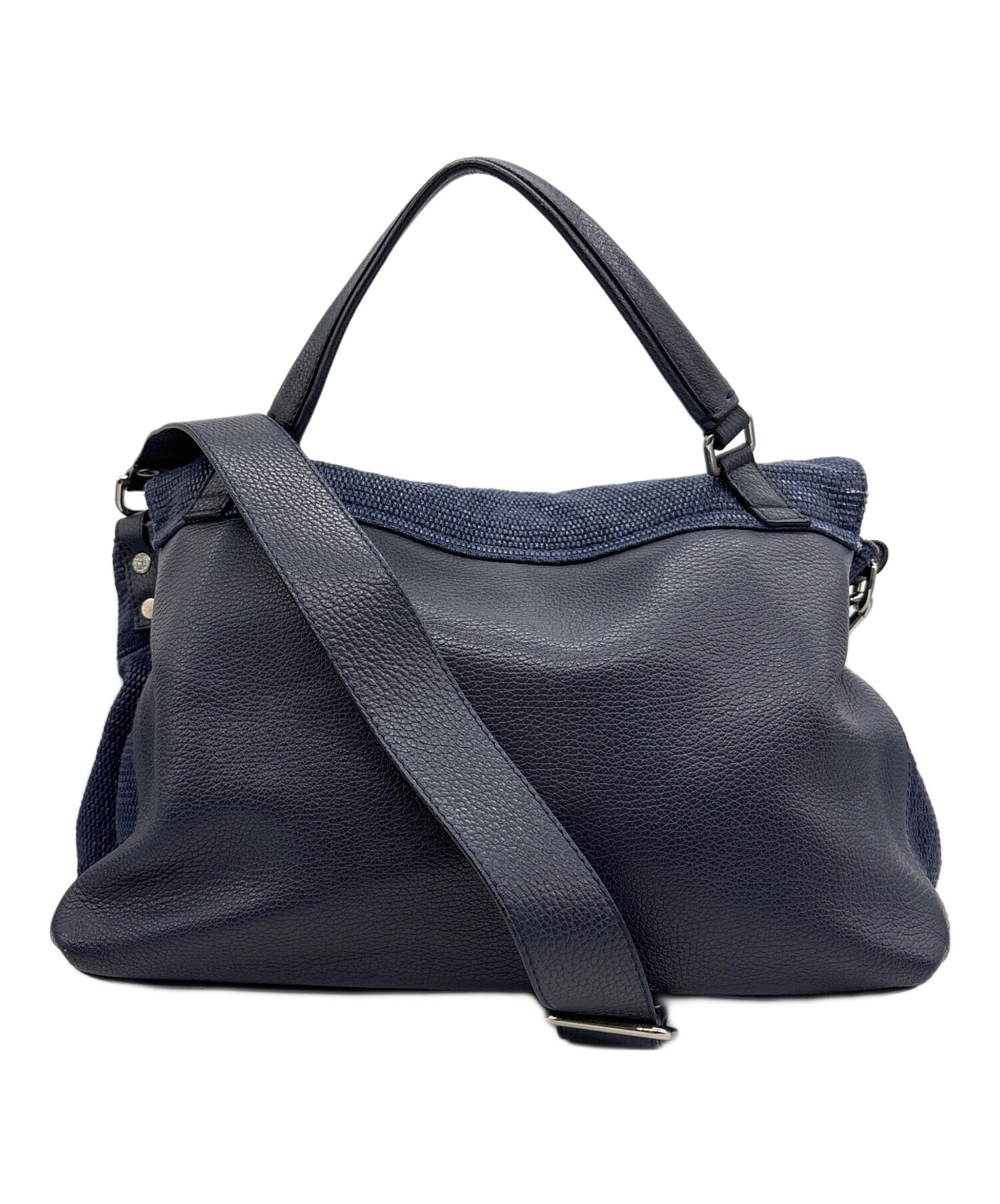 ZANELLATO ザネラート POSTINA ポスティーナ バッグ ネイビー 美品