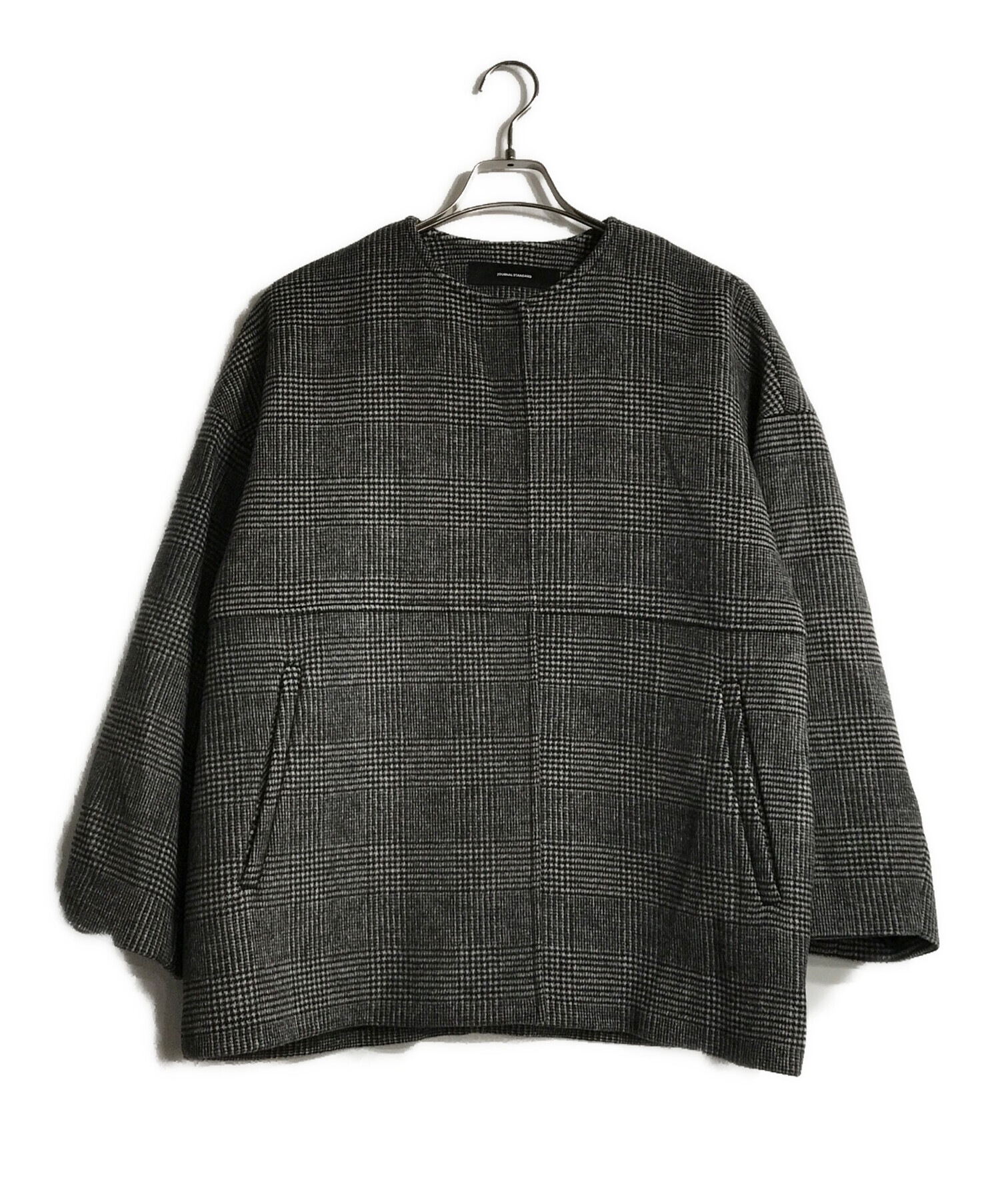 JOURNAL STANDARD スーパー140ビーバーノーカラーショートコート 中古