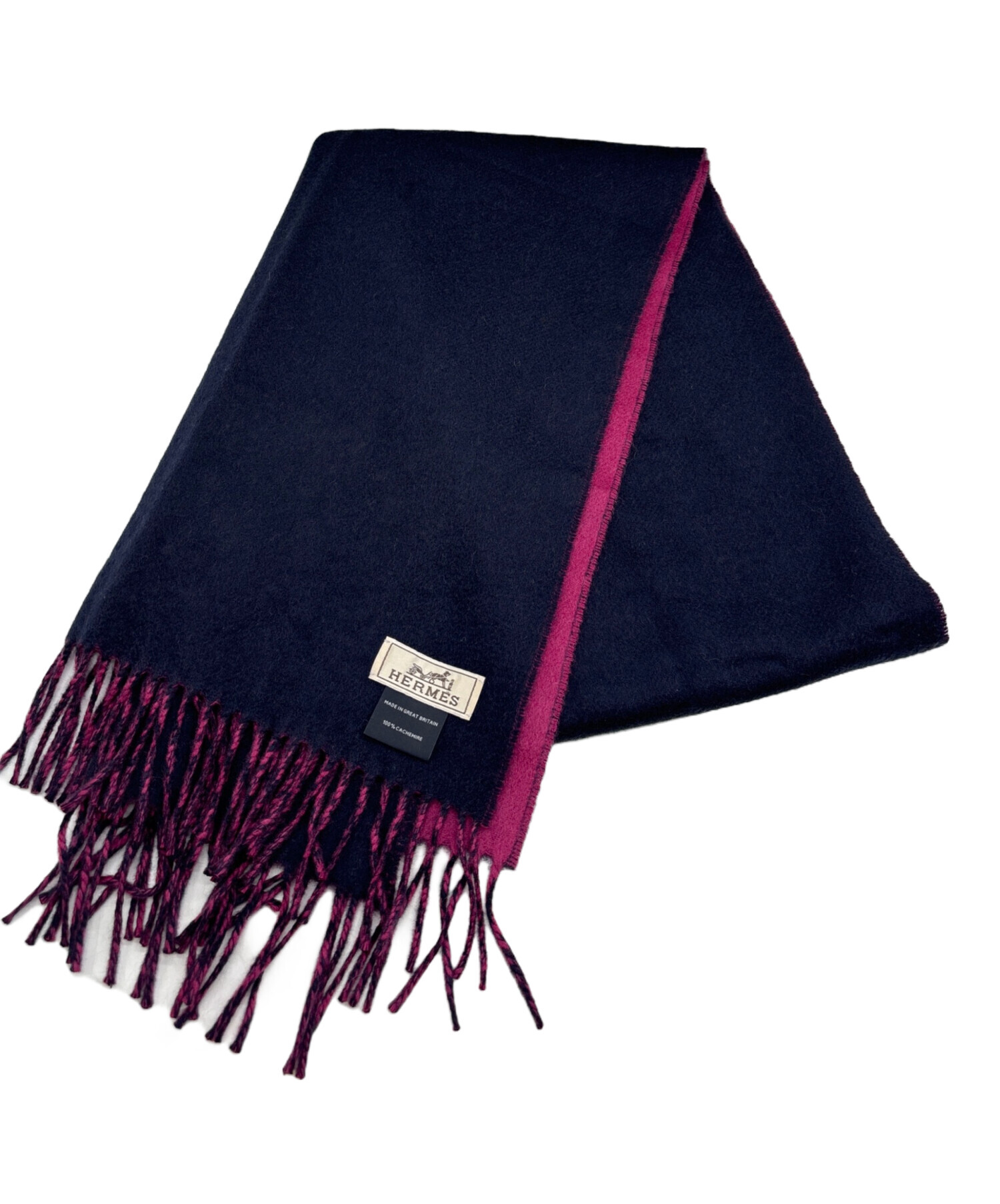 エルメス 100%カシミア マフラー紫 エルメス カシミヤ マフラー