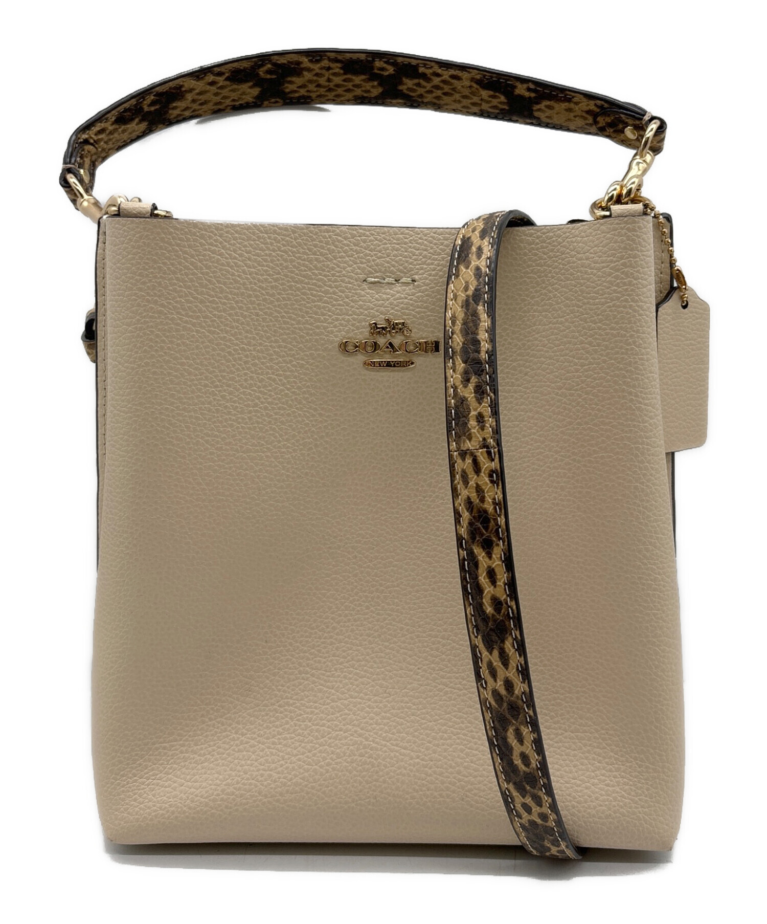中古・古着通販】COACH (コーチ) モリー バケット バッグ 22 ベージュ 