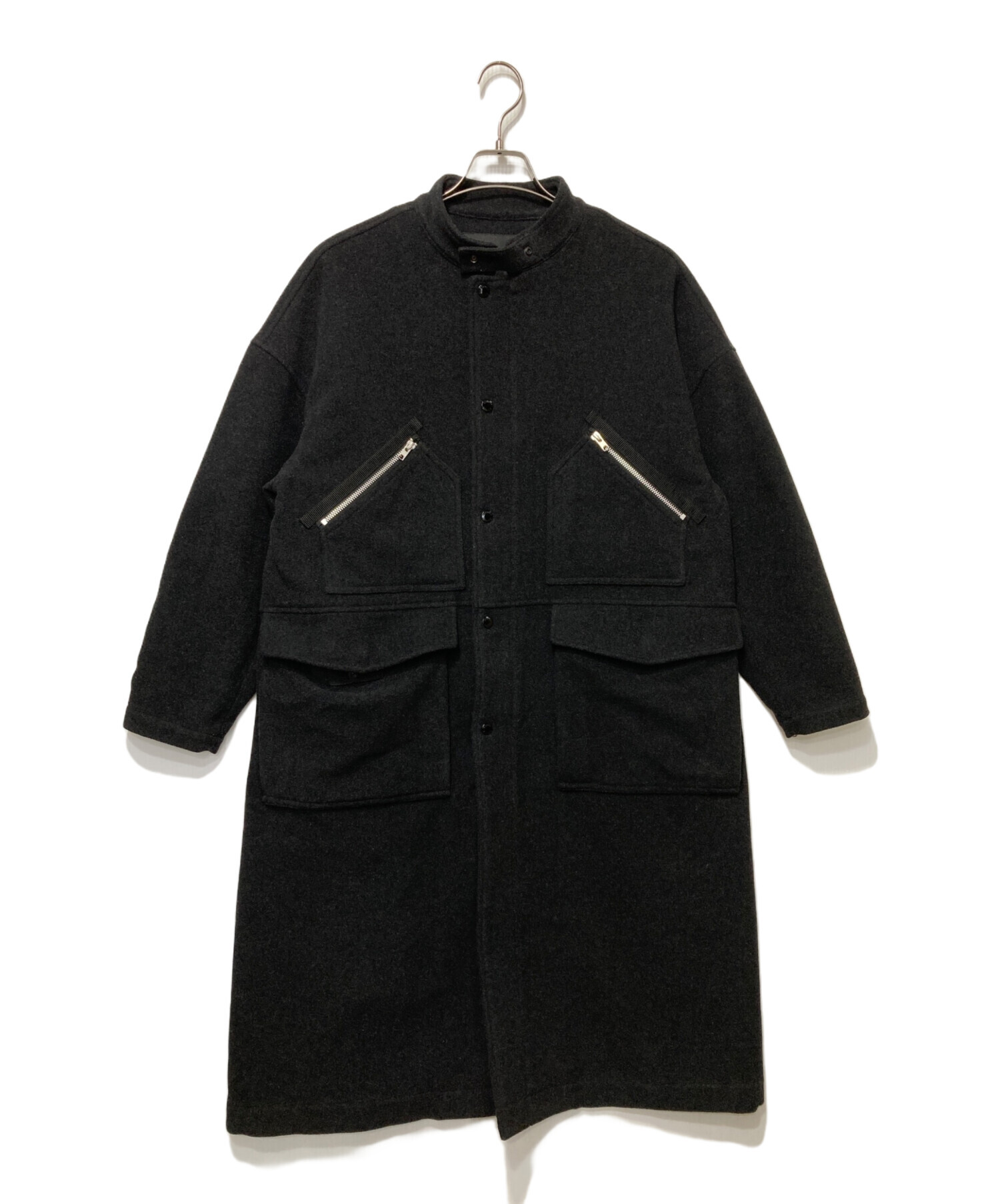 【未使用品】Schott ショットWOOL MILITARY COAT ブラック 中古・古着通販】Schott (ショット) ウール ミリタリー コート WOOL