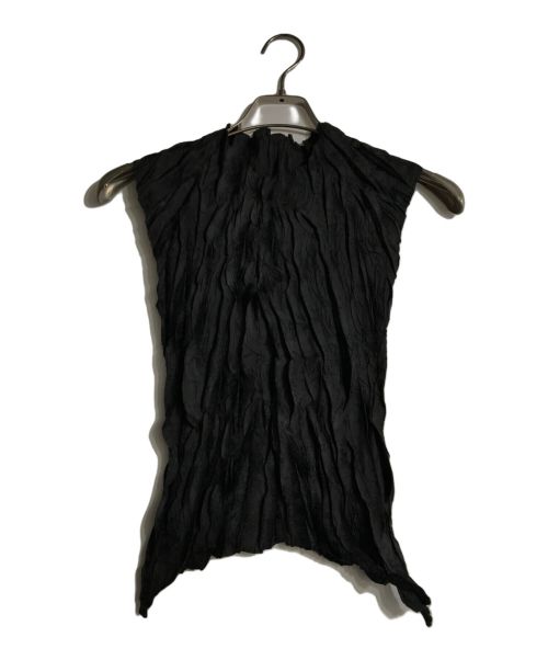 【新品タグ付き】PLEATS PLEASE 定番 トップス 黒 サイズ3 美品イッセイミヤケPLEATS PLEASE ブラックプリーツトップスサイズ3